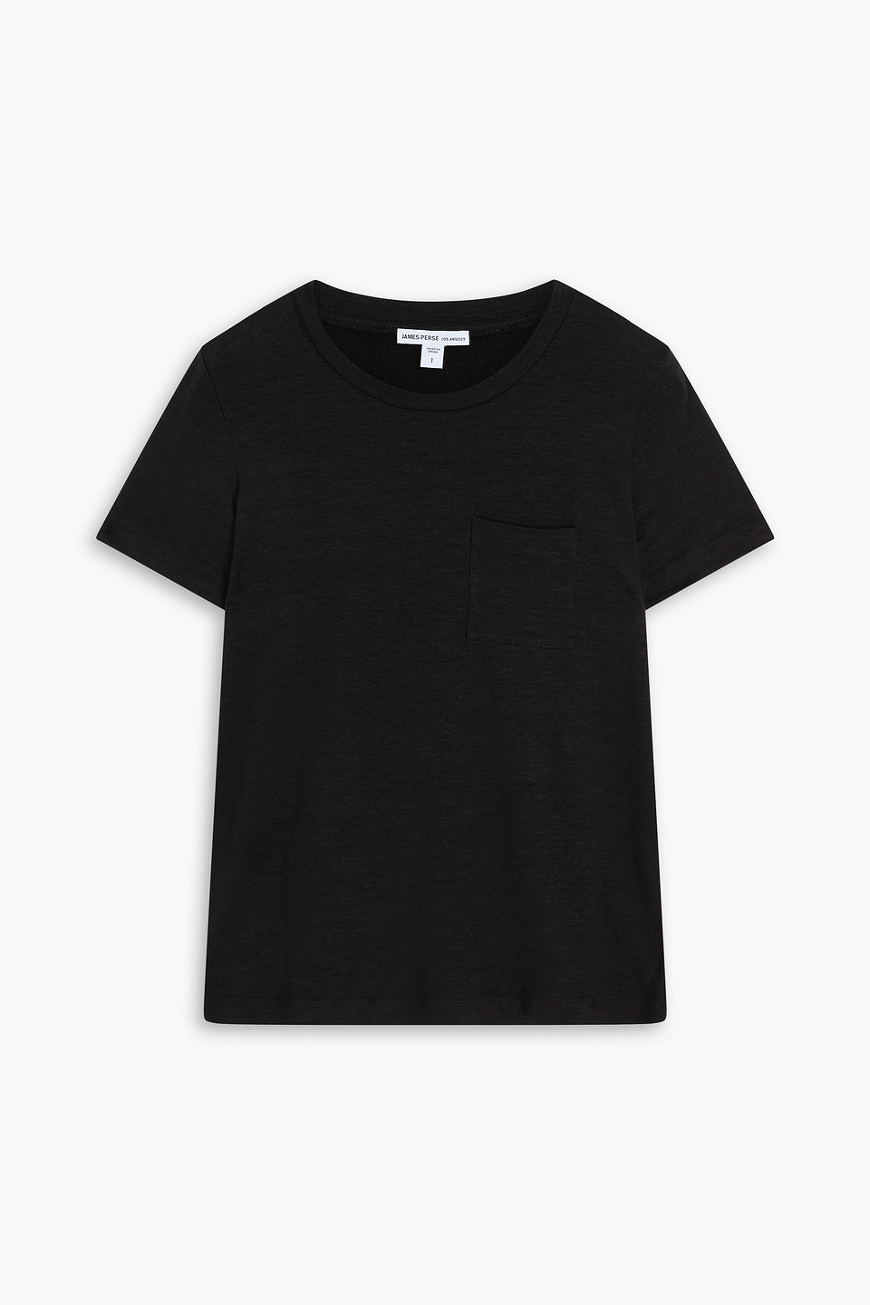 James Perse Linen-blend Jersey T-shirt In Black