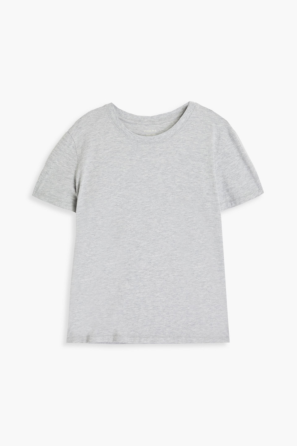 Frame Slub Cotton-jersey T-shirt In Light Grey
