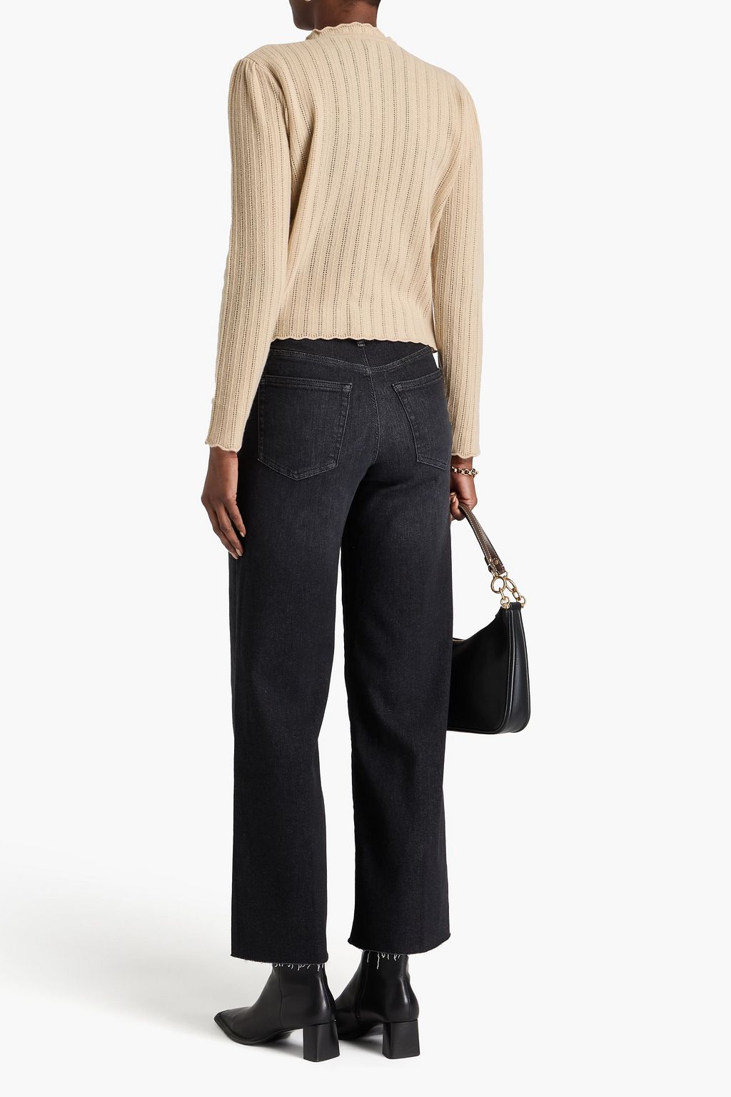 FRAME Le Slim Palazzo high-rise wide-leg jeans