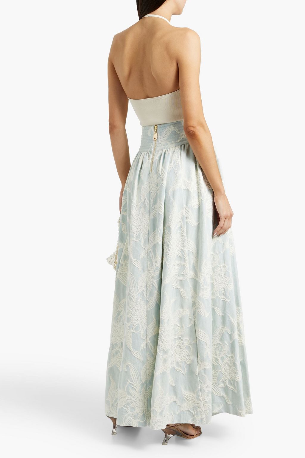 ZIMMERMANN Denim-jacquard maxi skirt