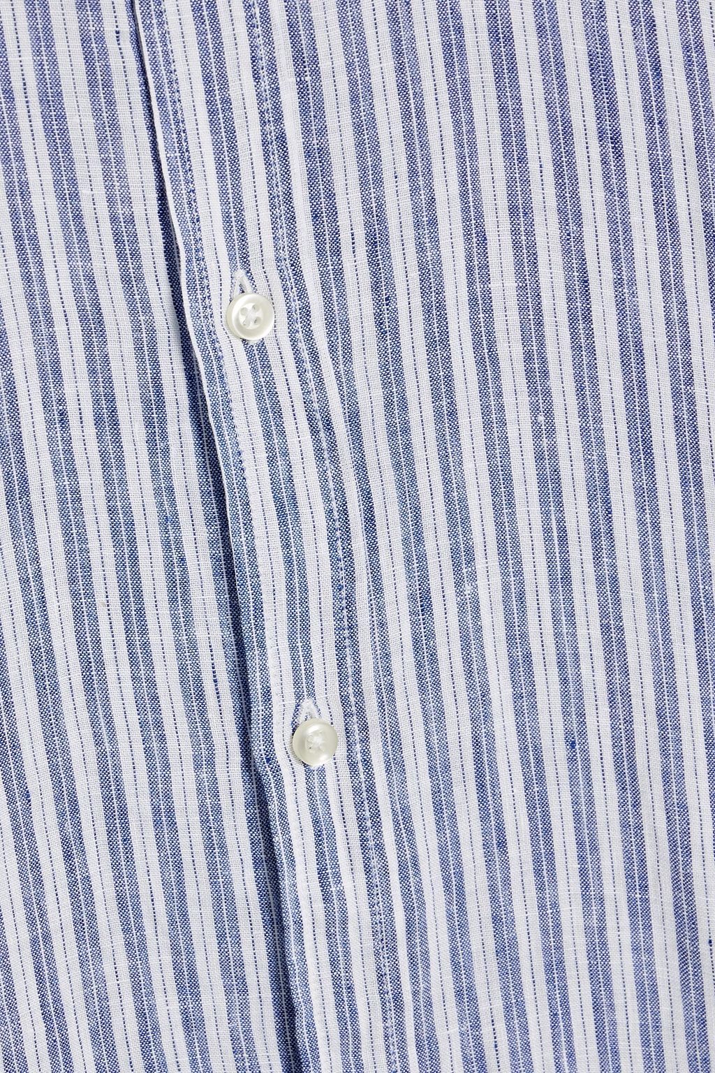 OFFICINE GÉNÉRALE Gaston striped linen and hemp-blend shirt