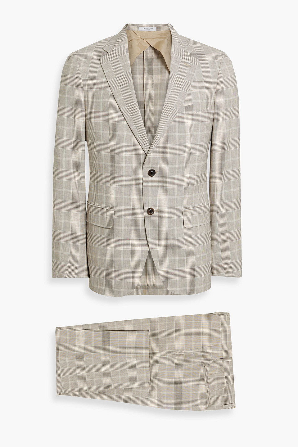 Prince of Wales checked wool-tweed suit
