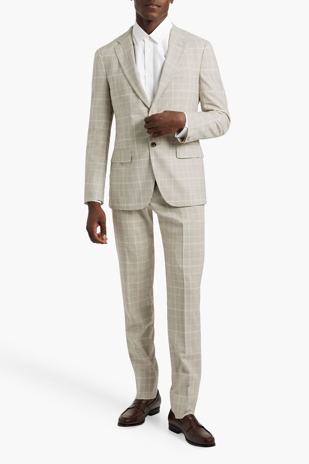 BOGLIOLI Prince of Wales checked wool-tweed suit