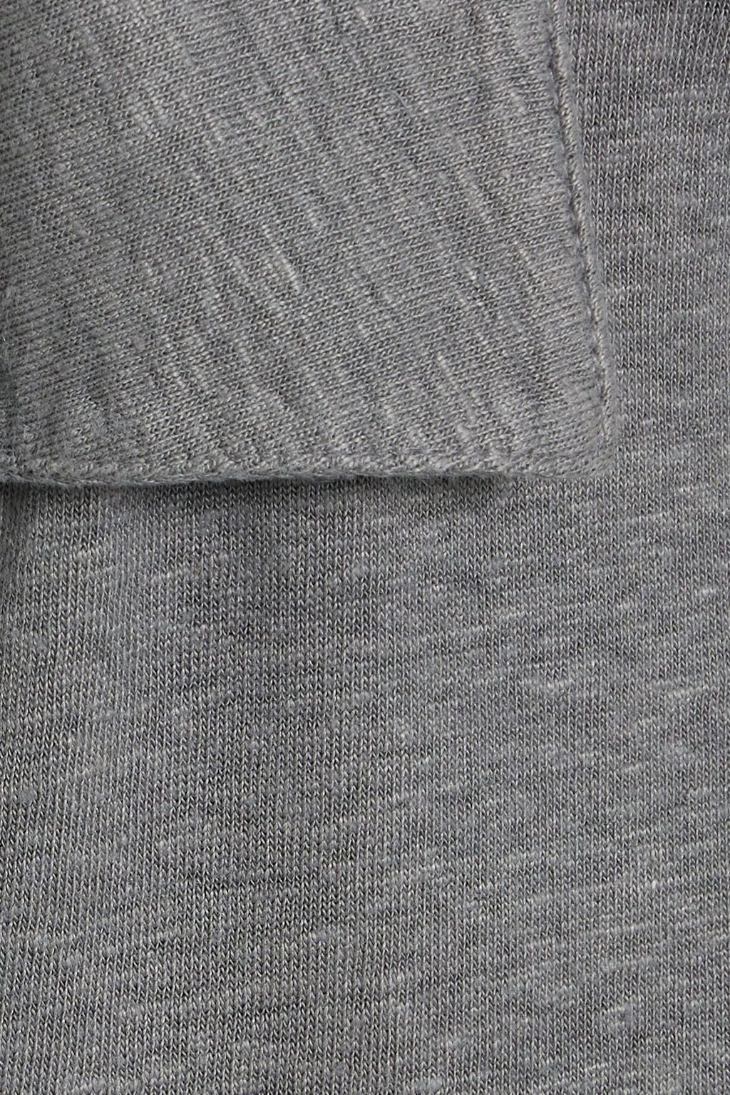 OFFICINE GÉNÉRALE Linen-blend jersey polo shirt
