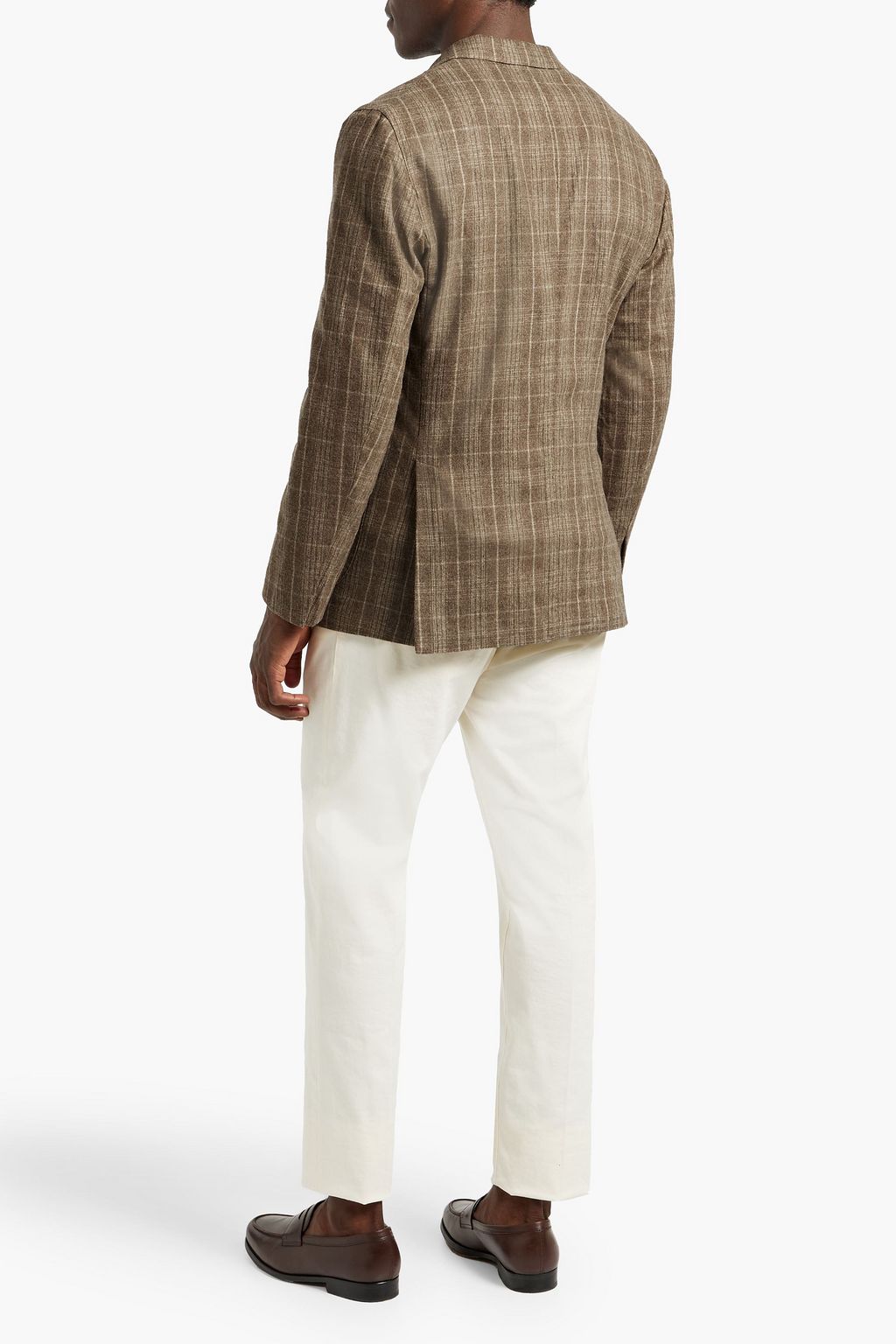 BOGLIOLI Checked wool-flannel blazer