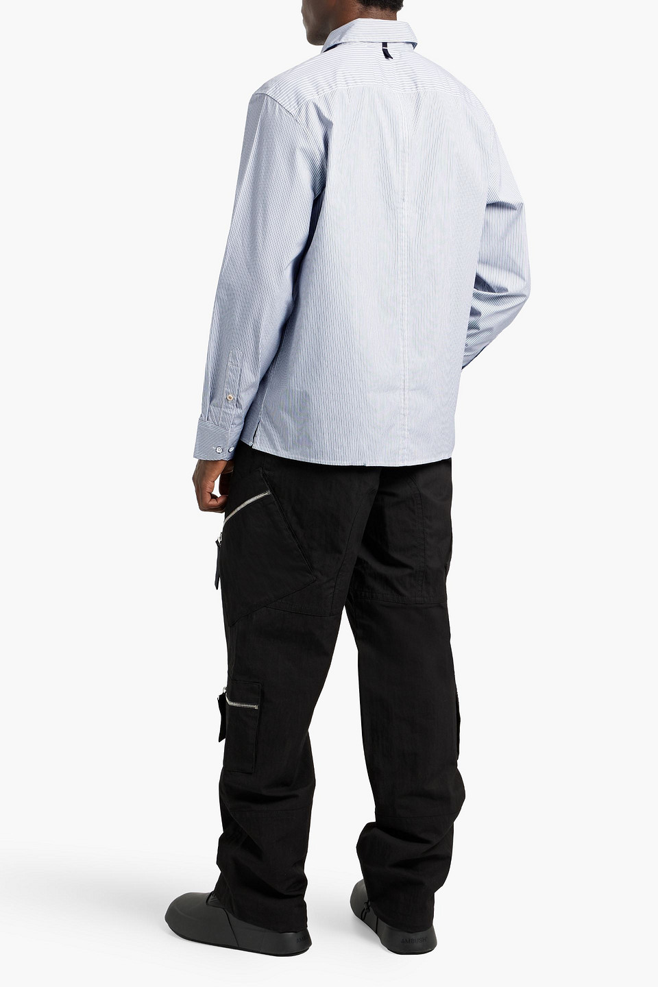 Rag & Bone Dalton Striped Cotton-blend Poplin Shirt In Blue