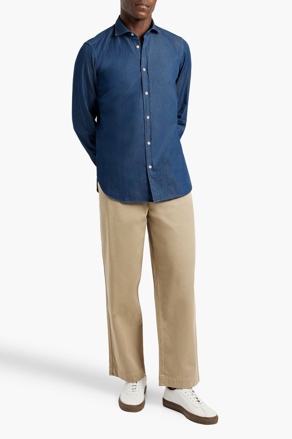 BOGLIOLI Cotton-chambray shirt