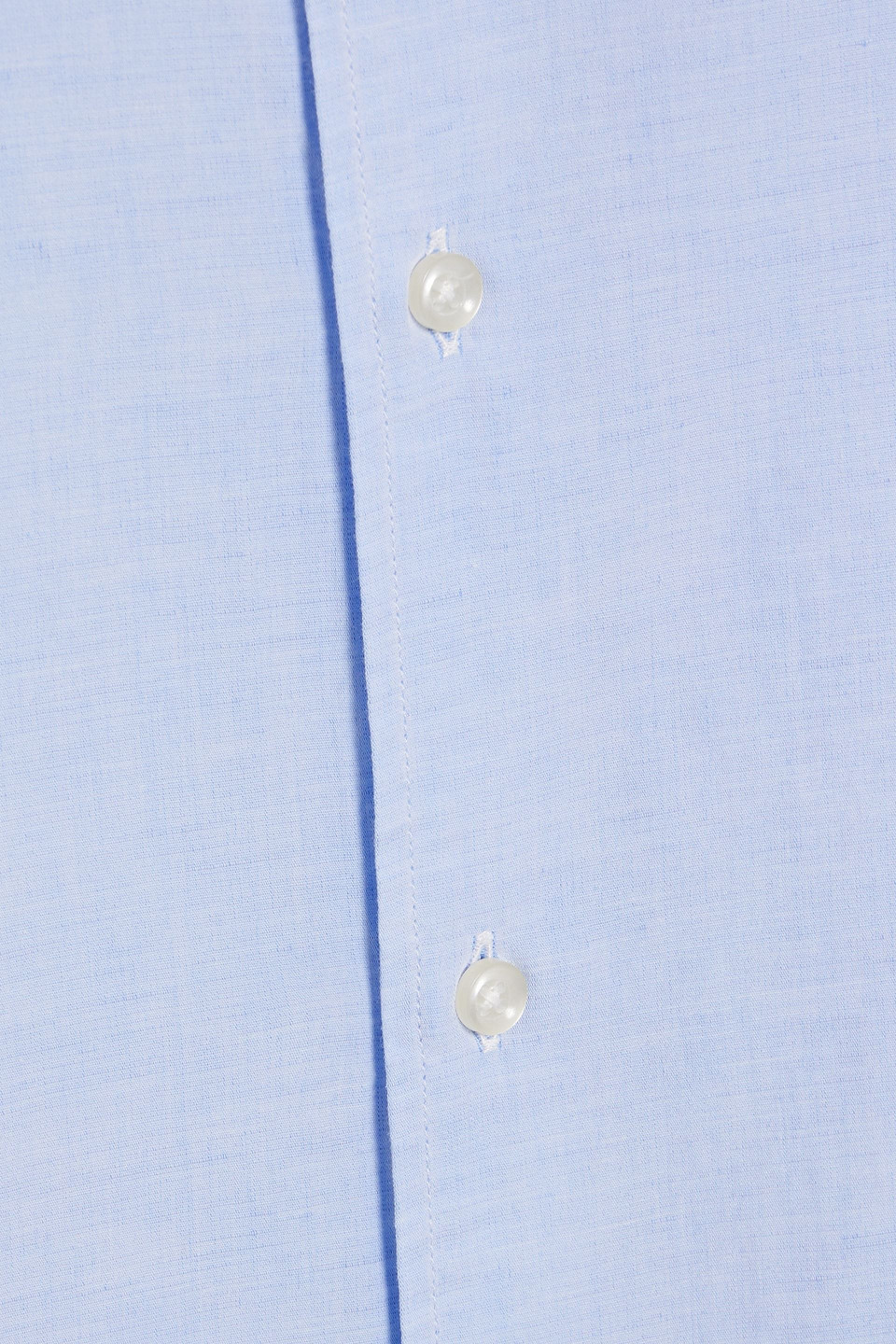 Shop Officine Generale Giacomo Cotton And Linen-blend Shirt In Light Blue