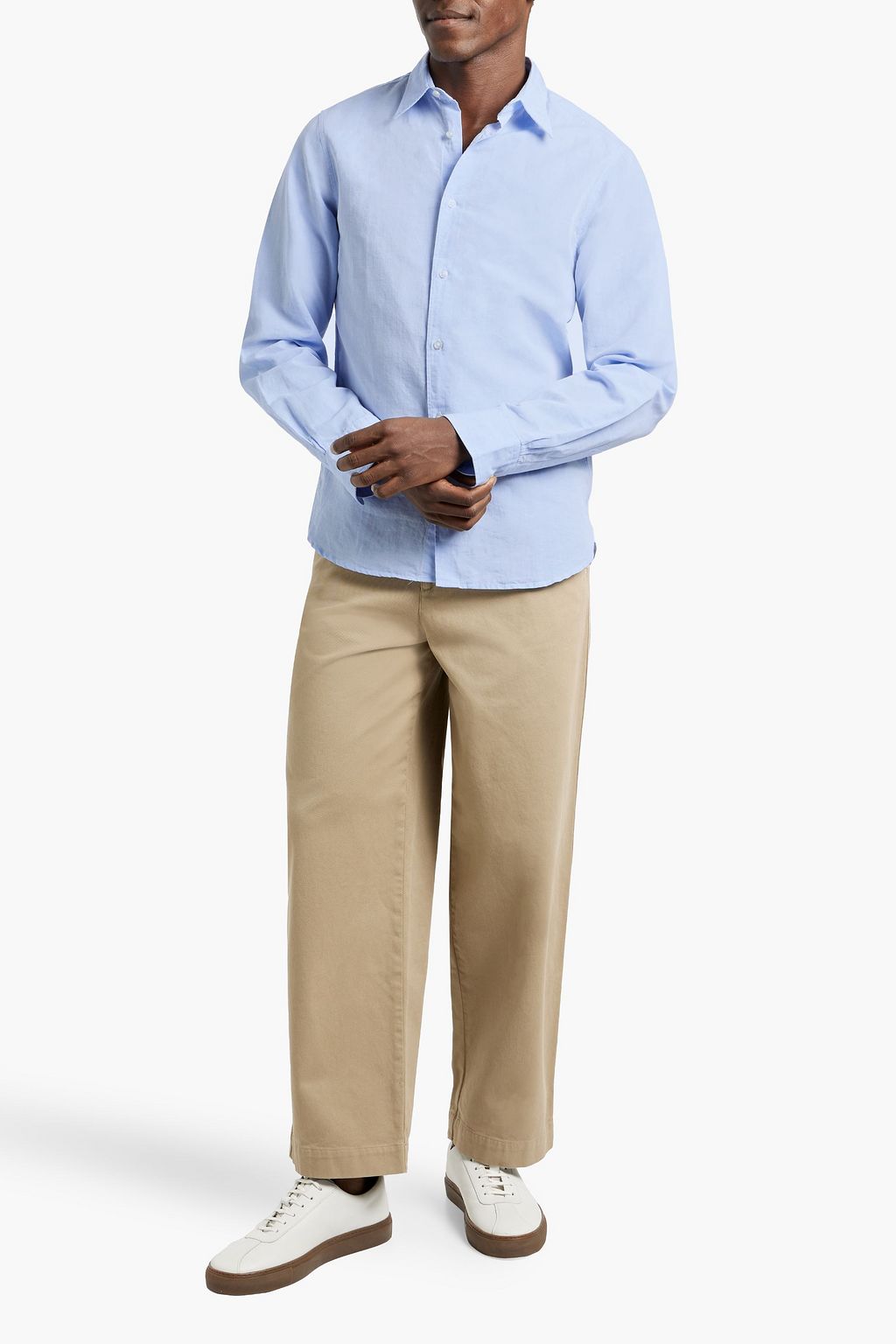 OFFICINE GÉNÉRALE Giacomo cotton and linen-blend shirt