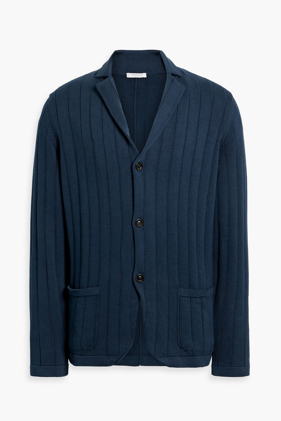 Ribbed cotton cardigan