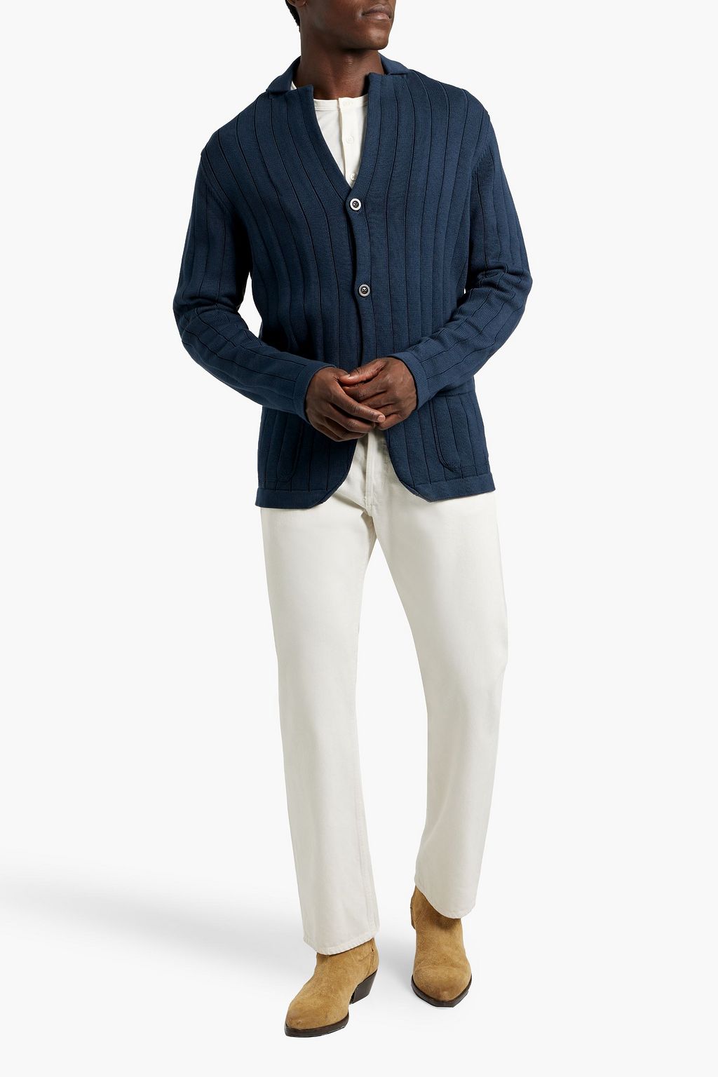 BOGLIOLI Ribbed cotton cardigan