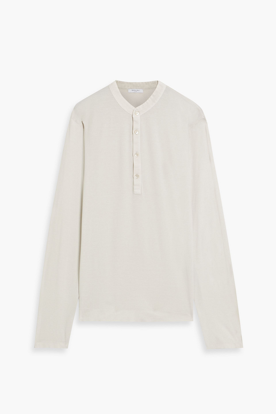 Cotton-jersey Henley T-shirt