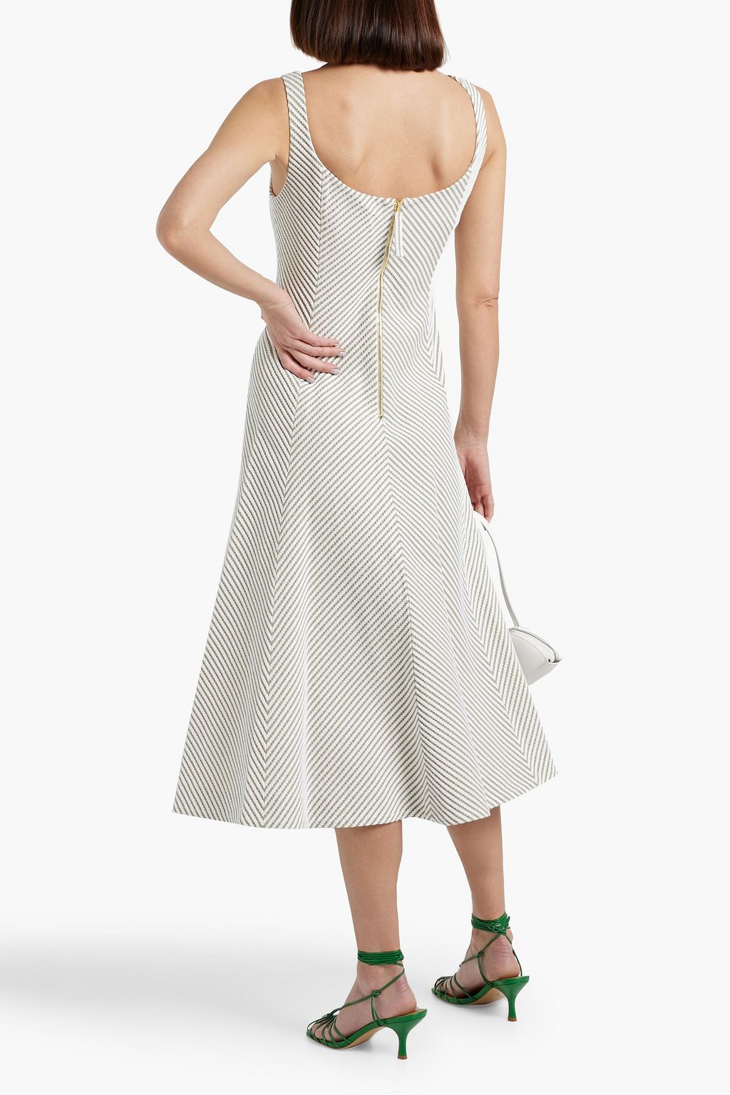 CAROLINA HERRERA Embroidered cotton midi dress