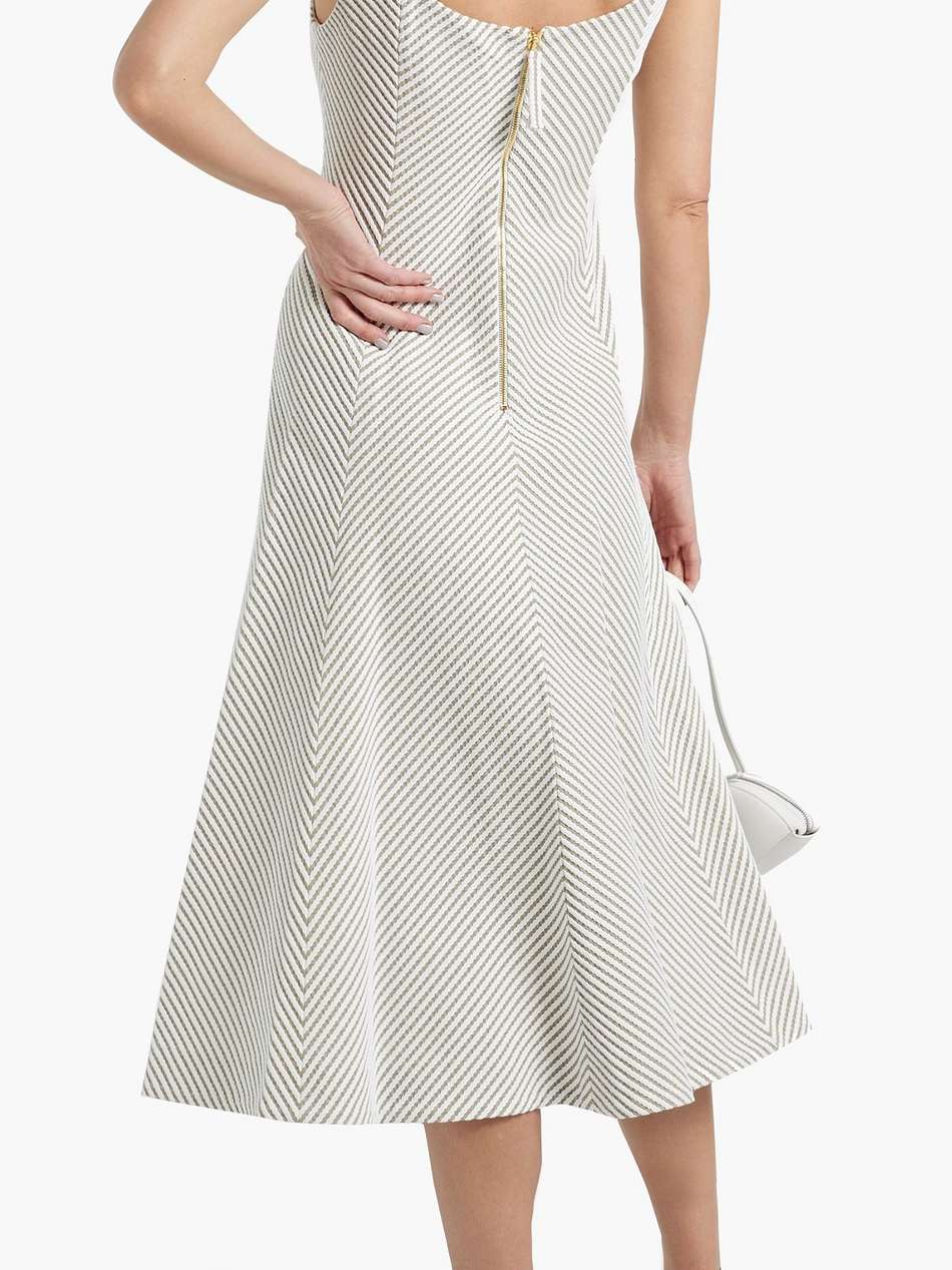 embroidered cotton midi dress