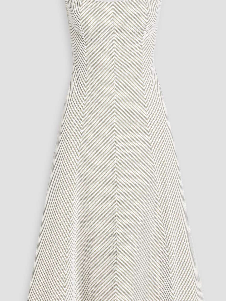 embroidered cotton midi dress
