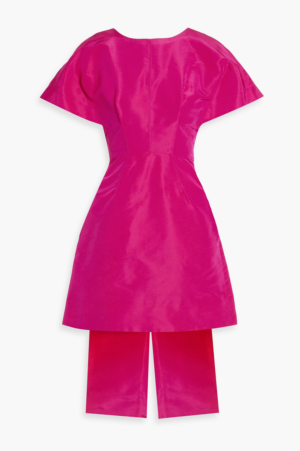 Carolina Herrera Bow-detailed Silk-faille Mini Dress In Fuchsia