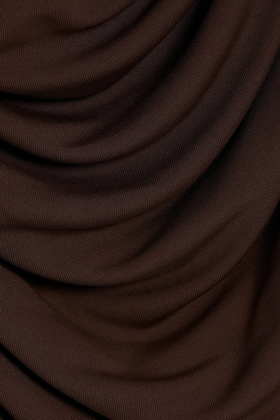 Shop Carolina Herrera Ruched Jersey Midi Dress In Chocolate