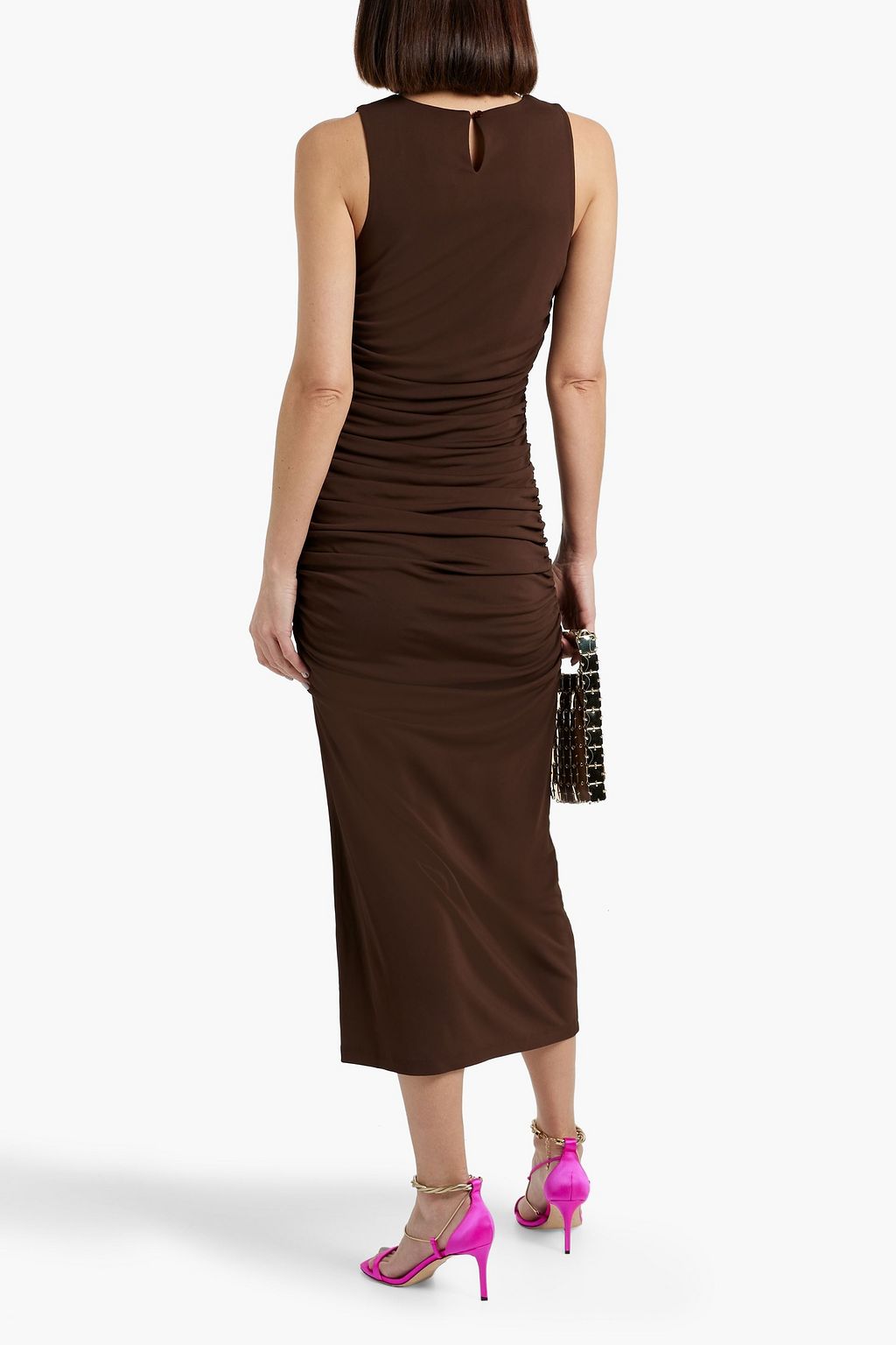CAROLINA HERRERA Ruched jersey midi dress