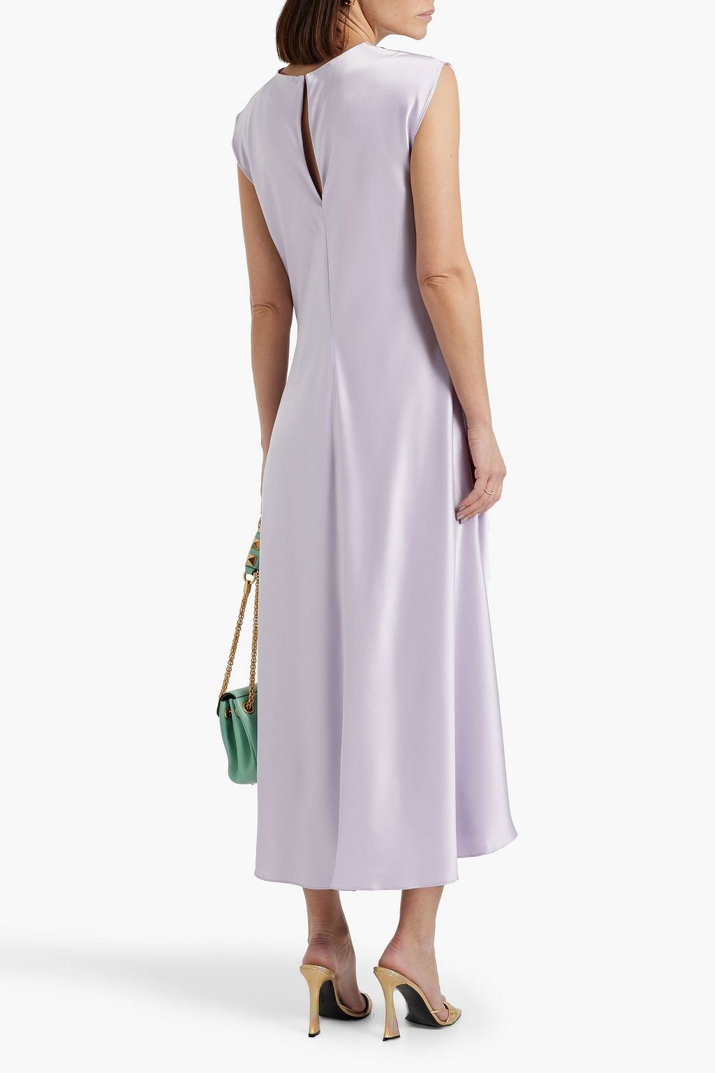 CAROLINA HERRERA Satin midi dress