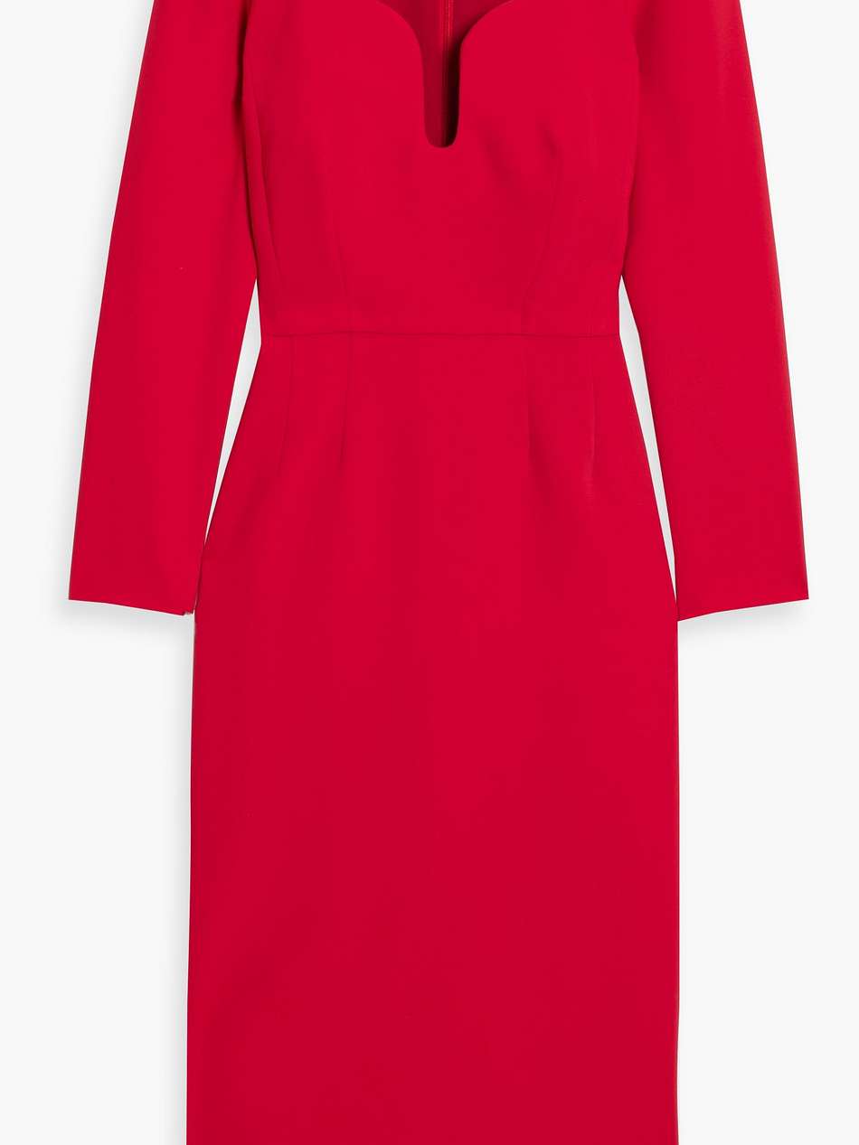 crepe midi dress