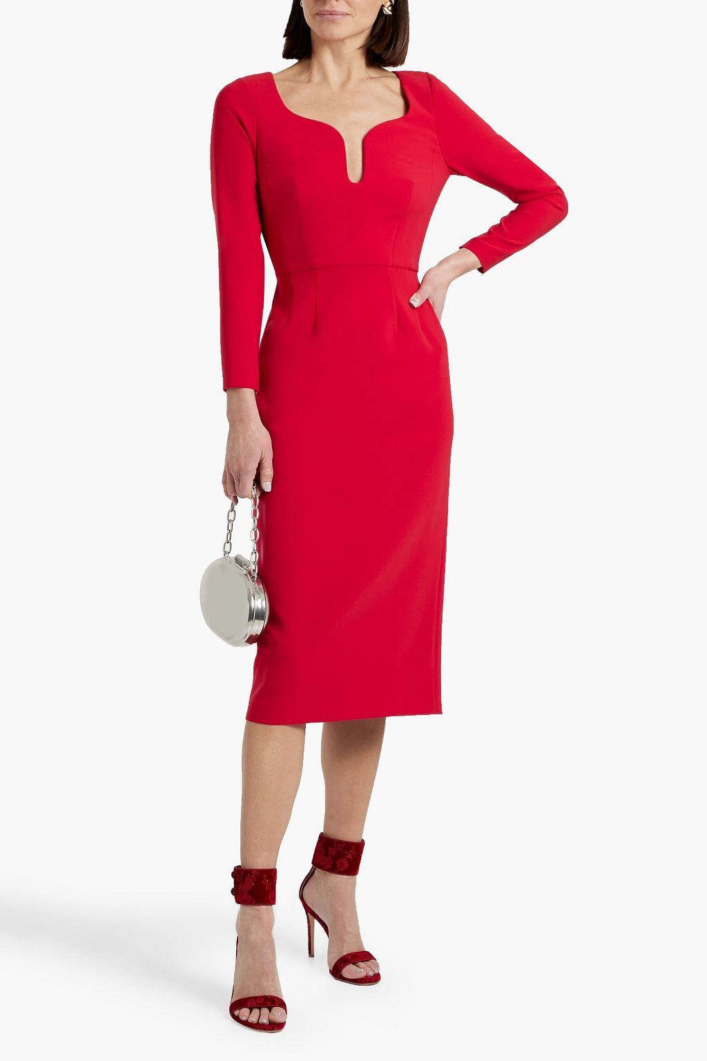 CAROLINA HERRERA Crepe midi dress