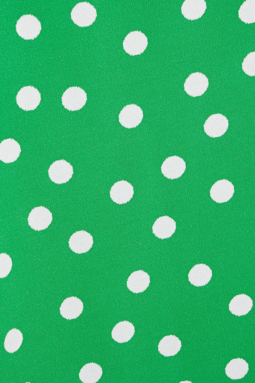 CAROLINA HERRERA Polka-dot jacquard-knit midi dress