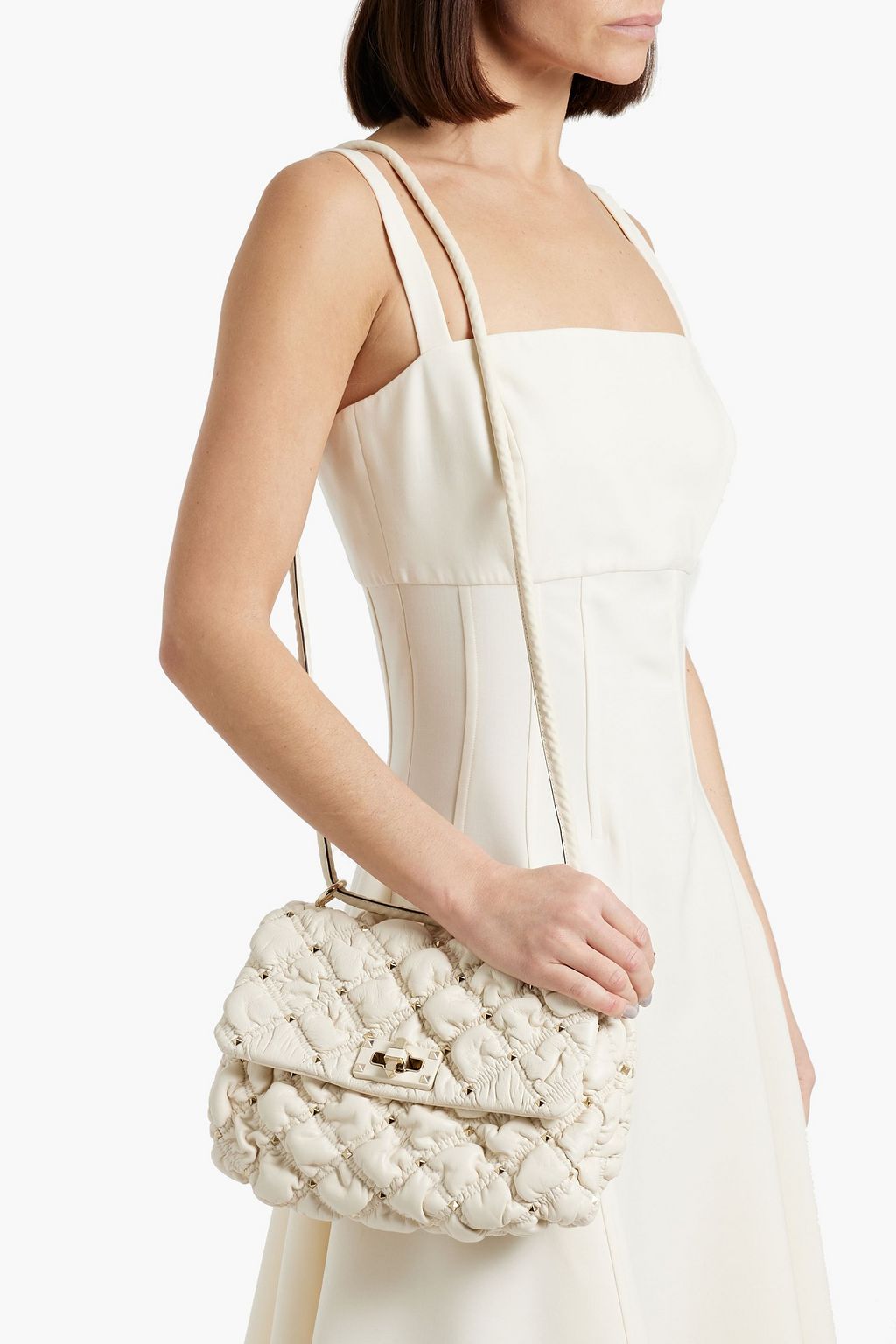 VALENTINO GARAVANI Spikeme Rockstud quilted leather shoulder bag