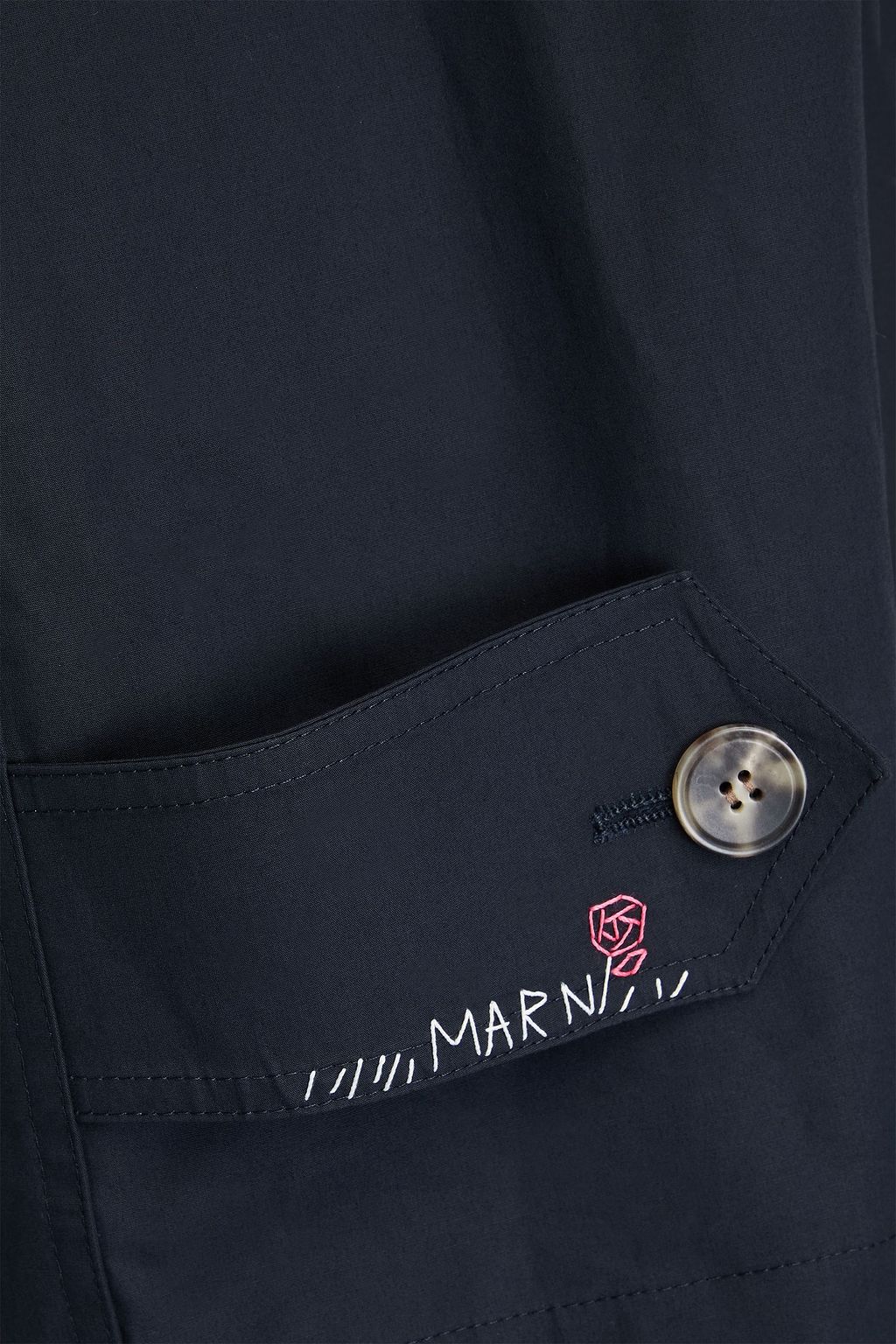 MARNI Oversized cotton-sateen trench coat