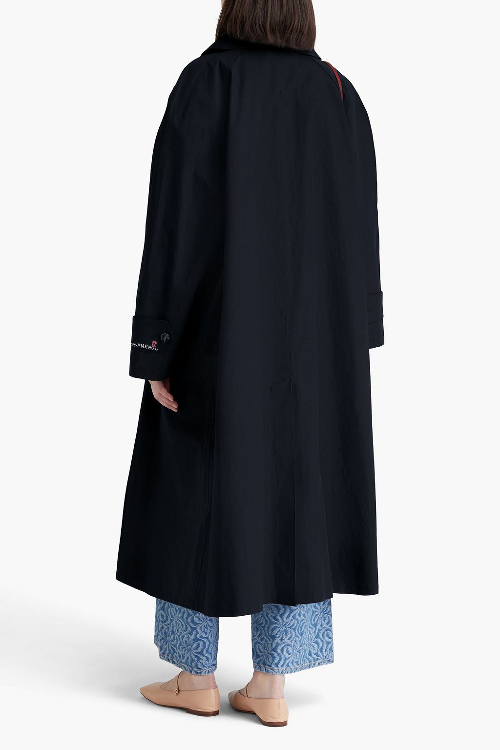MARNI Oversized cotton-sateen trench coat