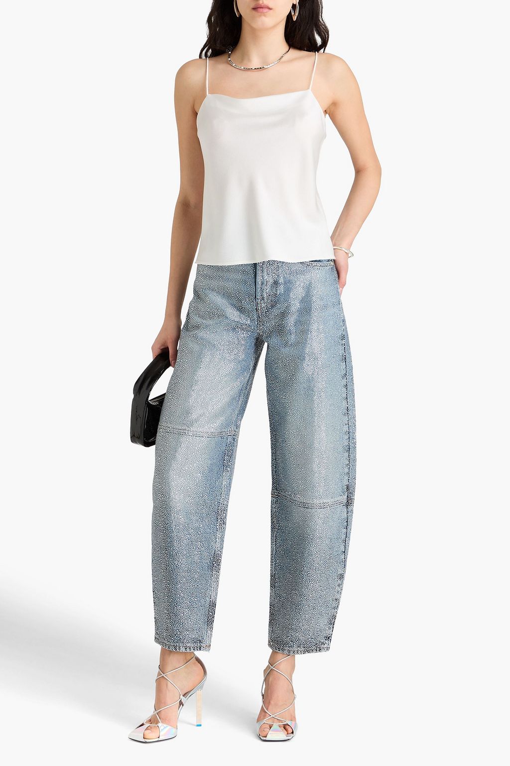 ALICE + OLIVIA Harmon satin-crepe camisole