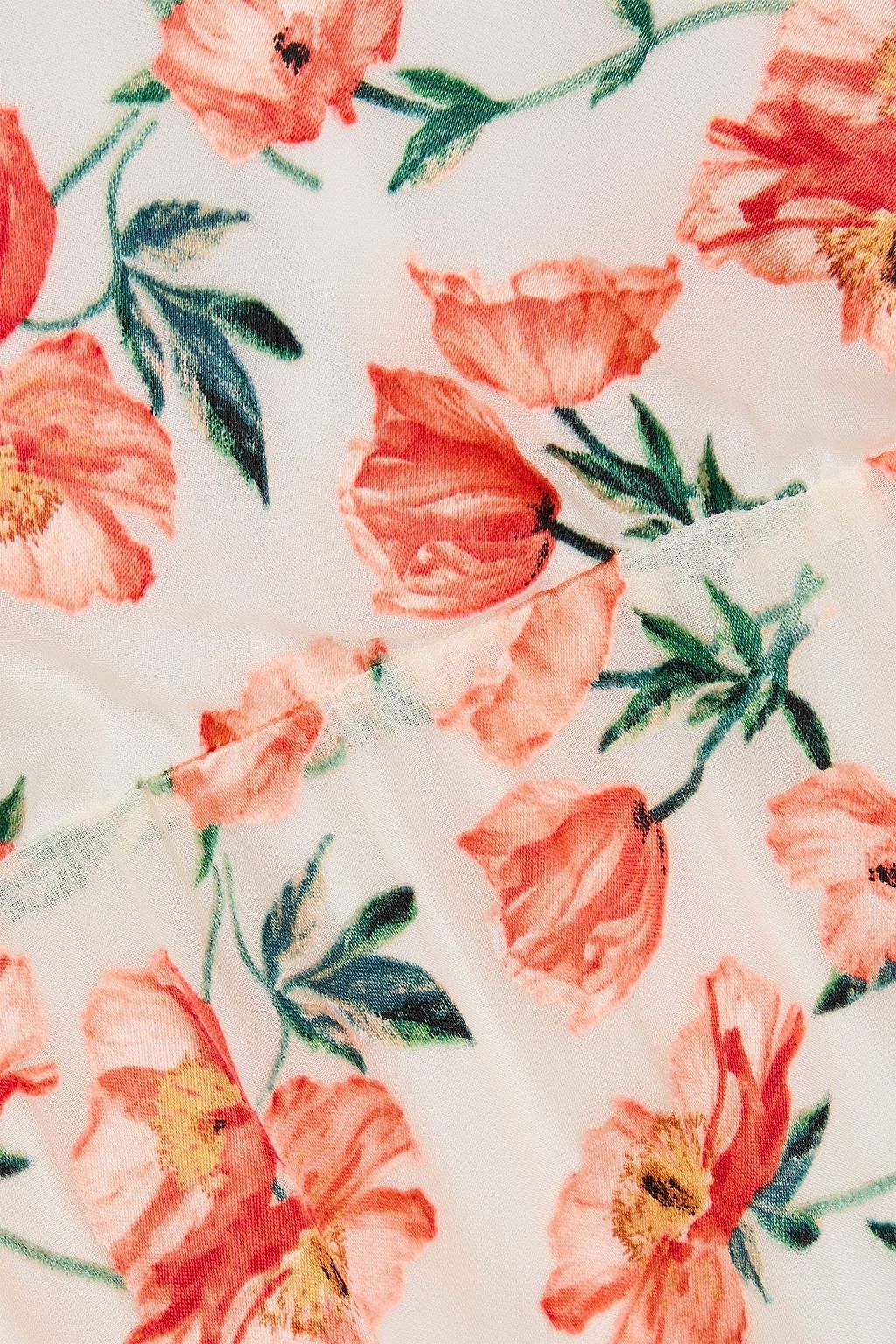 ALICE + OLIVIA فستان ليزا متوسط الطول من قماش ديفوريه بطبعة الأزهار