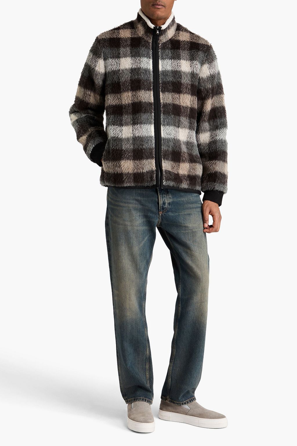 JAMES PERSE Brushed checked jacket