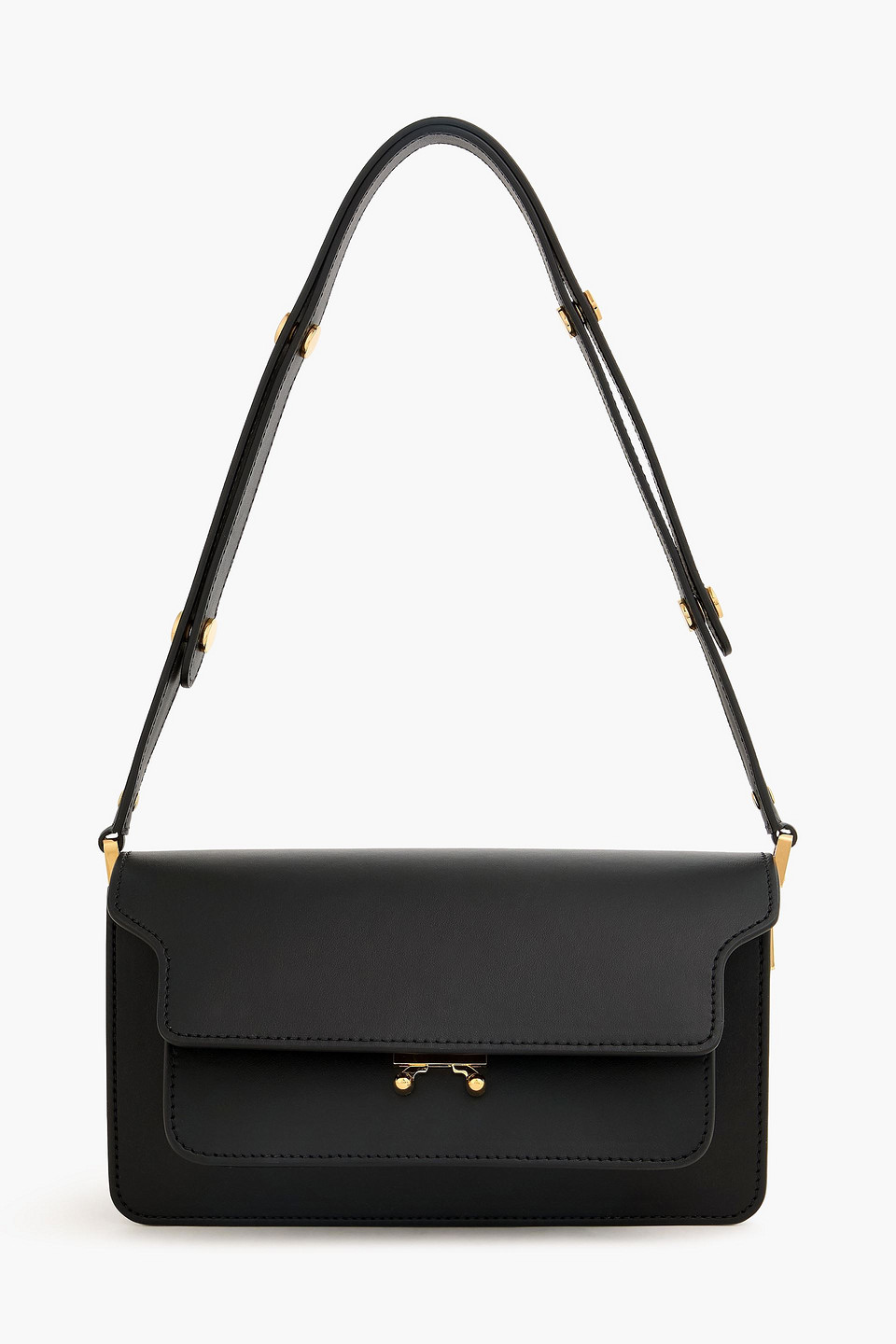 Trunk leather shoulder bag