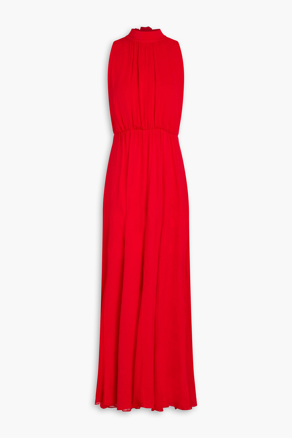 Alice And Olivia Dita Crepe De Chine Maxi Dress In Red