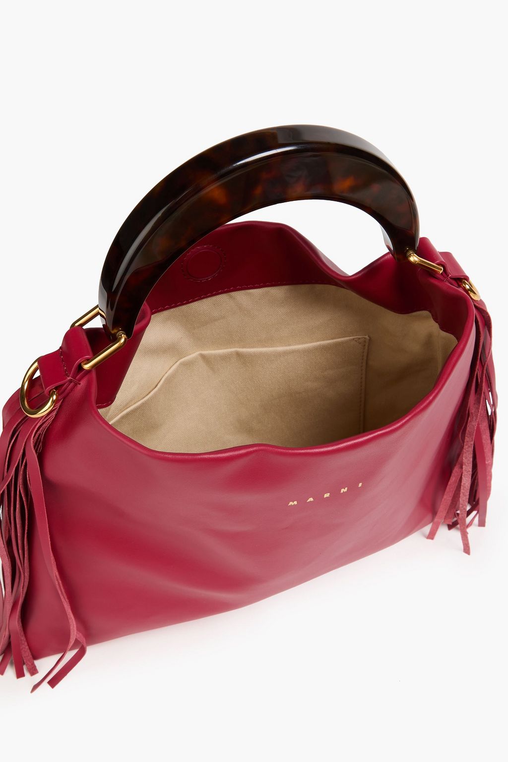 MARNI Venice fringed leather tote