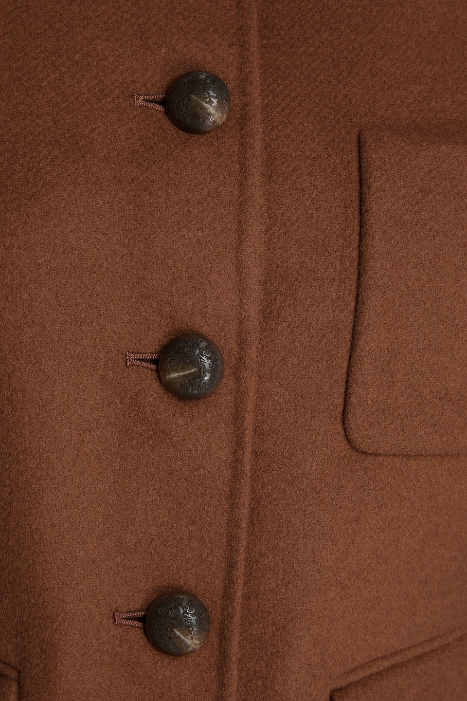 Veronica Beard Lyssa Wool-blend Felt Jacket In Brown