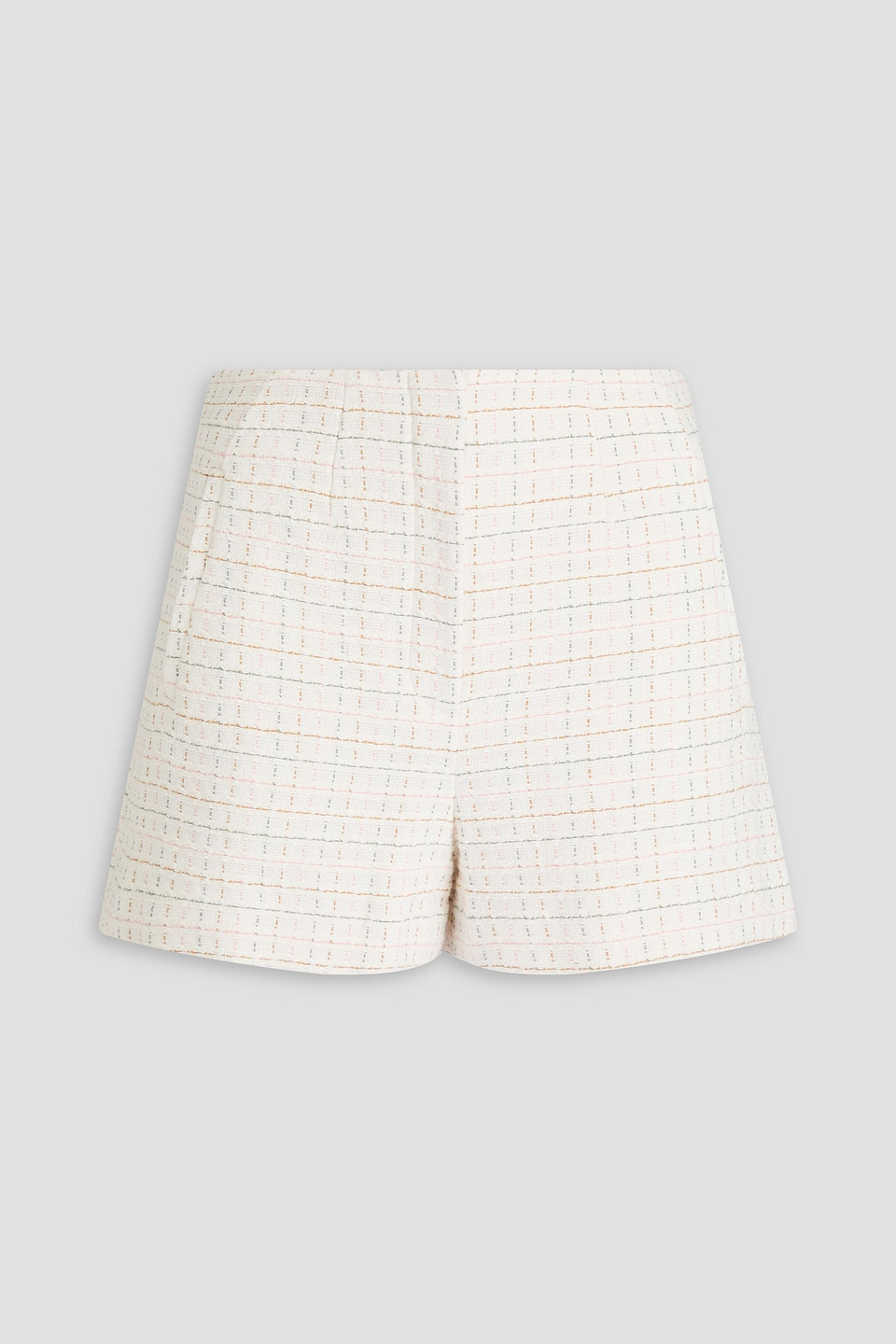 Veronica Beard Jazmin Shorts Aus Baumwoll-tweed In Elfenbein