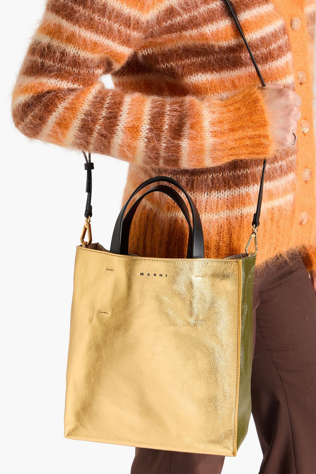 MARNI Museo color-block leather tote