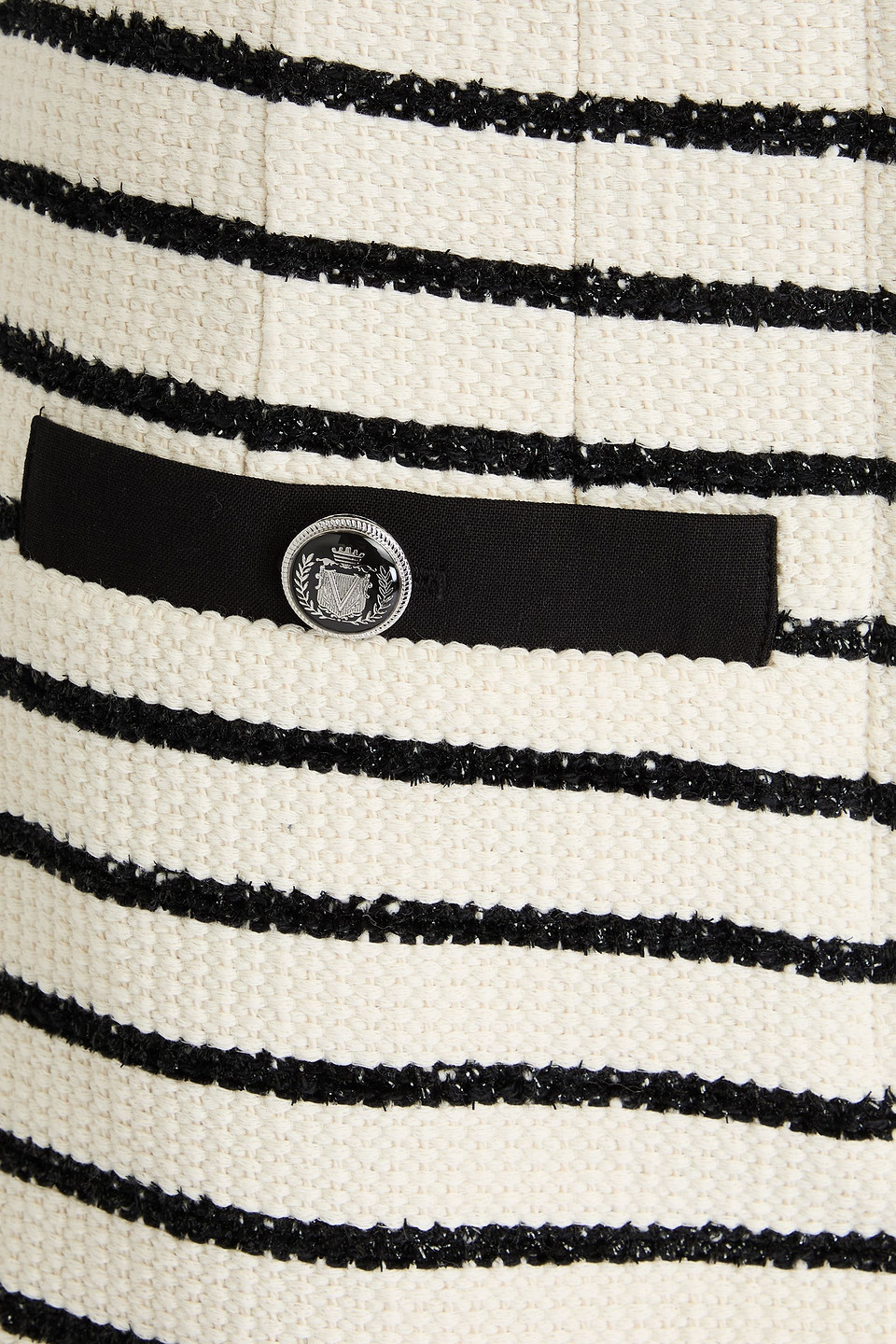 Shop Veronica Beard Gershwin Striped Cotton-blend Shorts In Elfenbein