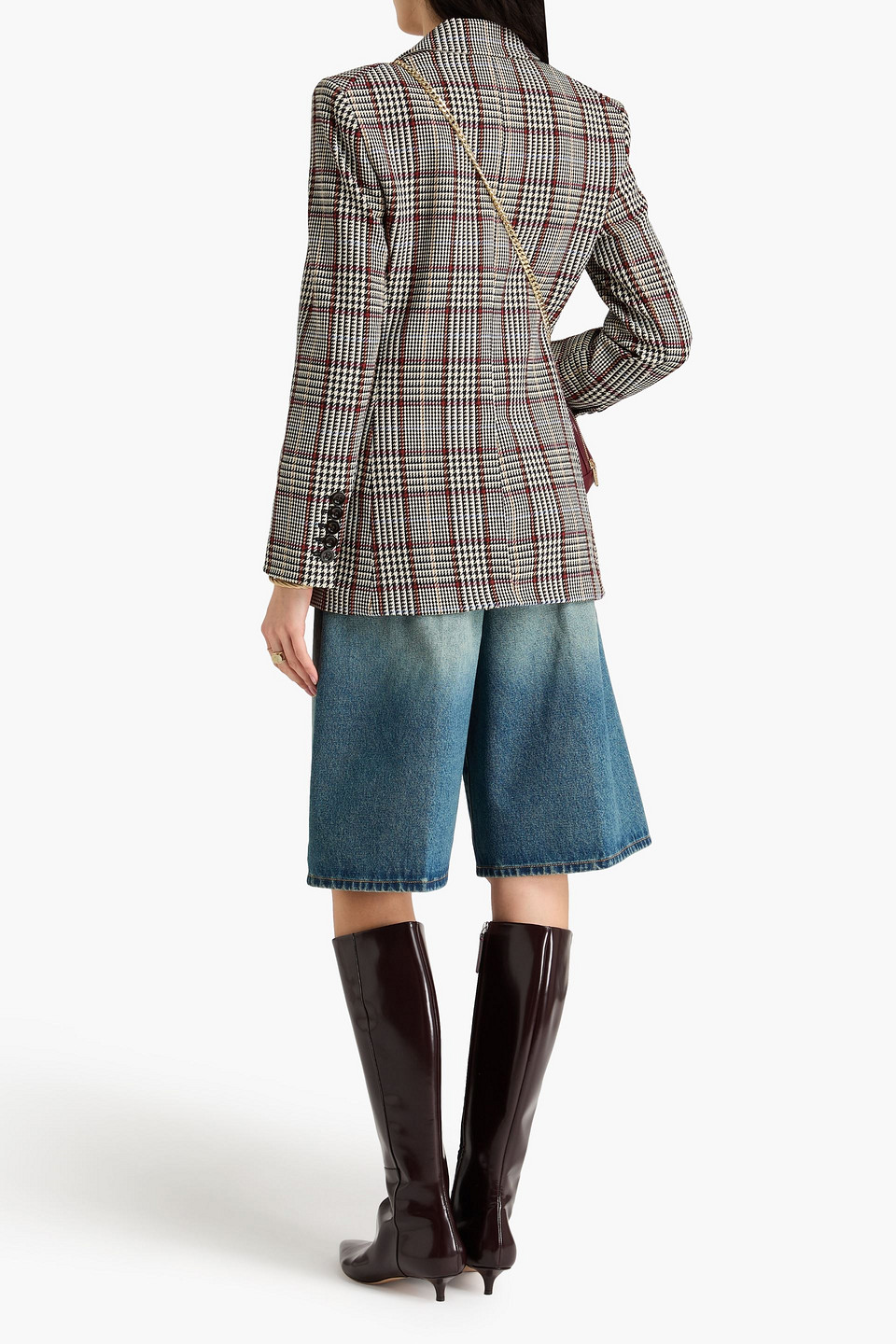 Veronica Beard Ellette Dickey Doppelreihiger Blazer Aus Tweed Mit Glencheck-muster In Bunt