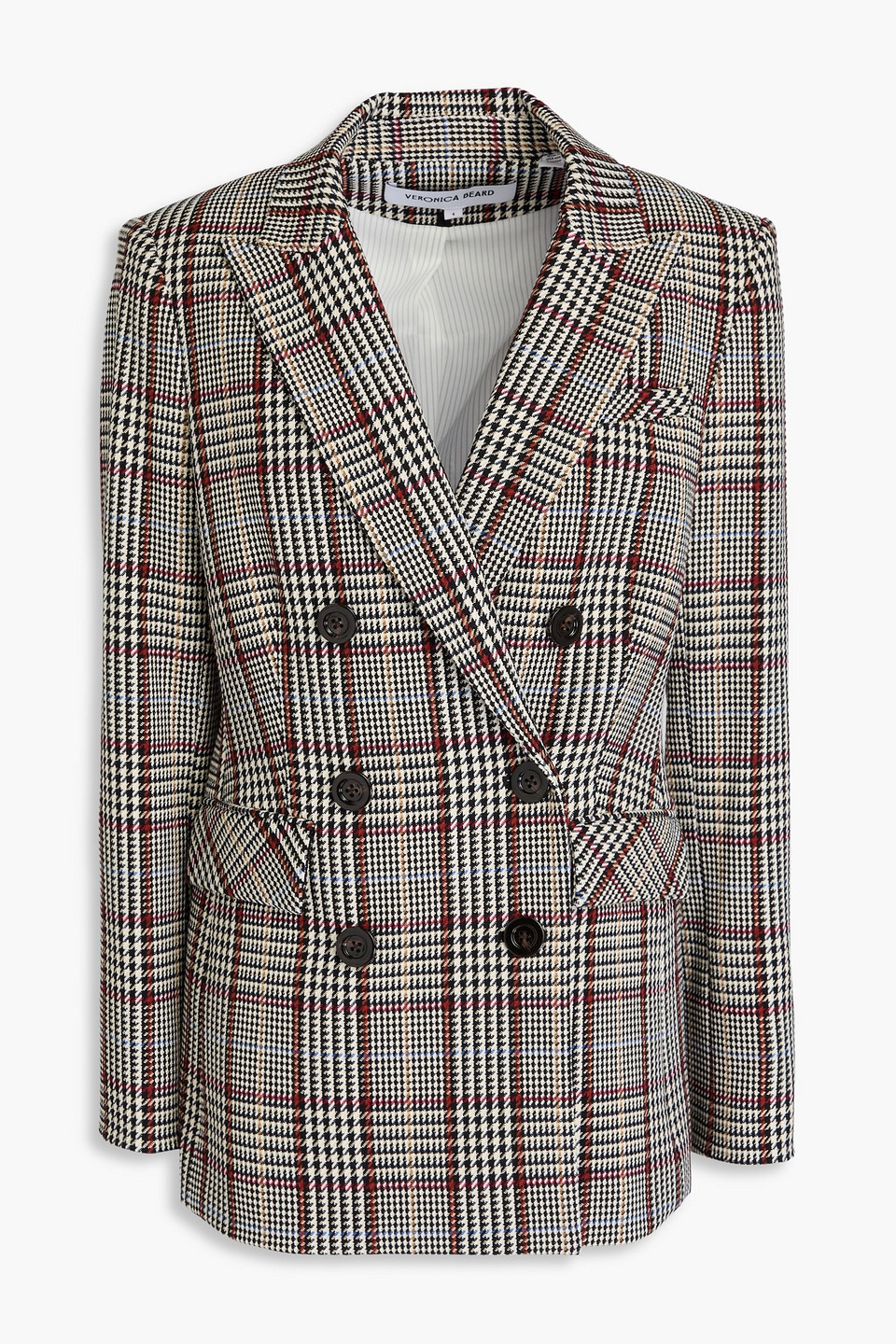 Veronica Beard Ellette Dickey Doppelreihiger Blazer Aus Tweed Mit Glencheck-muster In Bunt