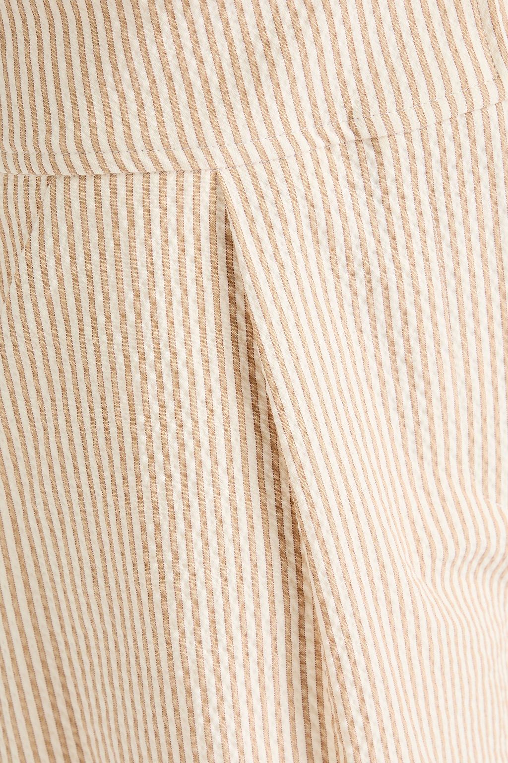 VERONICA BEARD Haina striped cotton-blend seersucker shorts