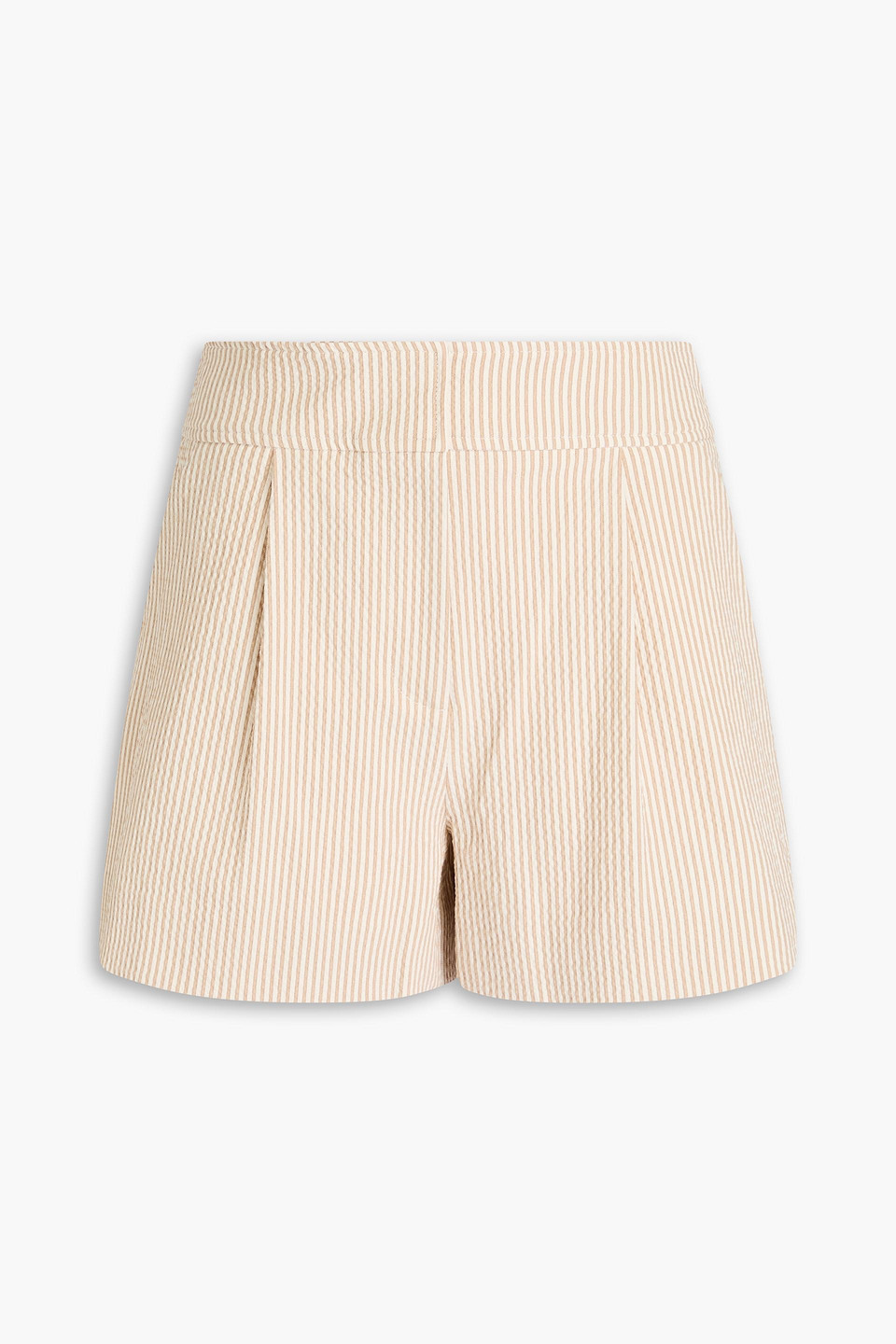 Haina striped cotton-blend seersucker shorts
