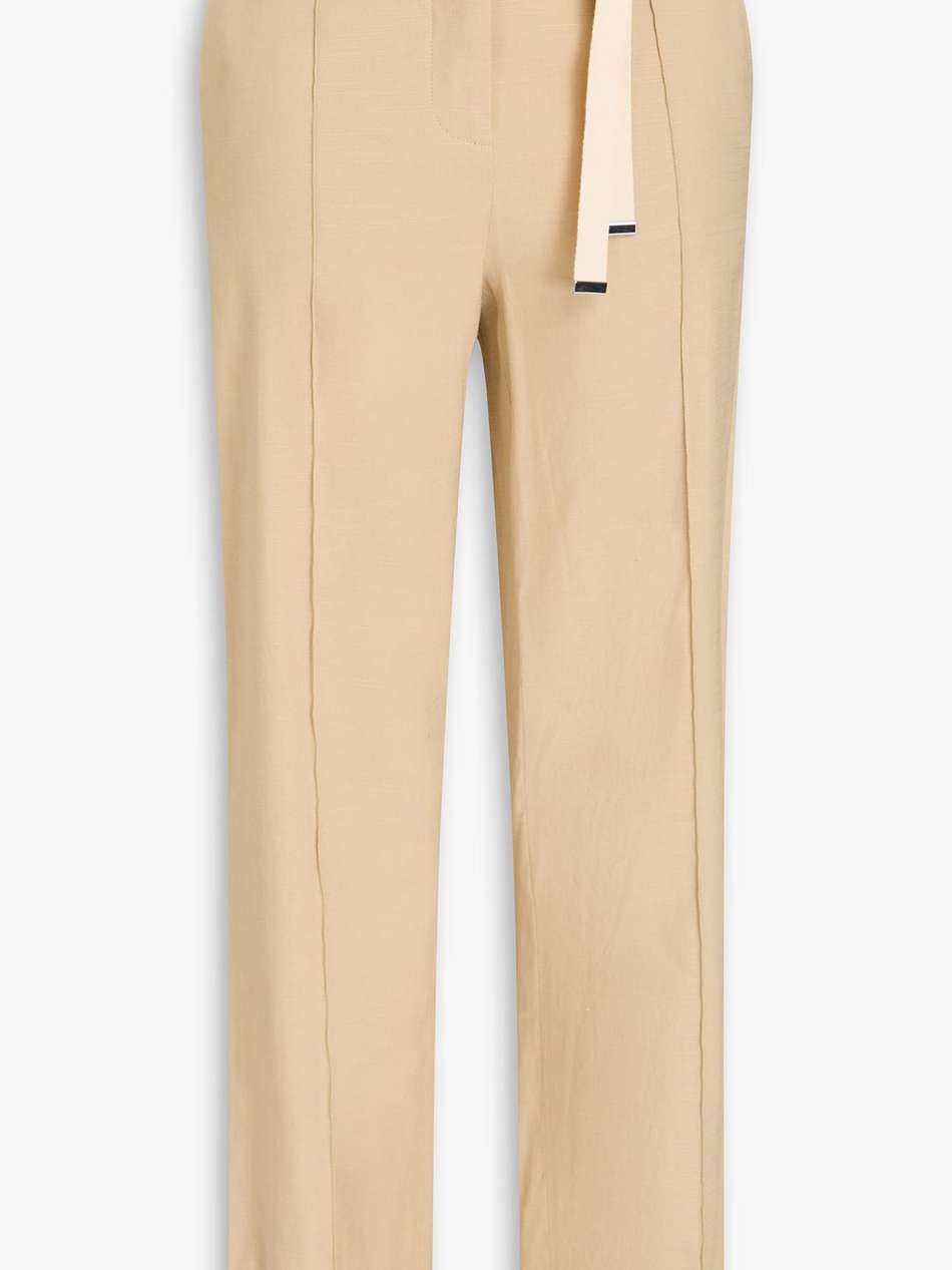 cruz linen-blend straight-leg pants