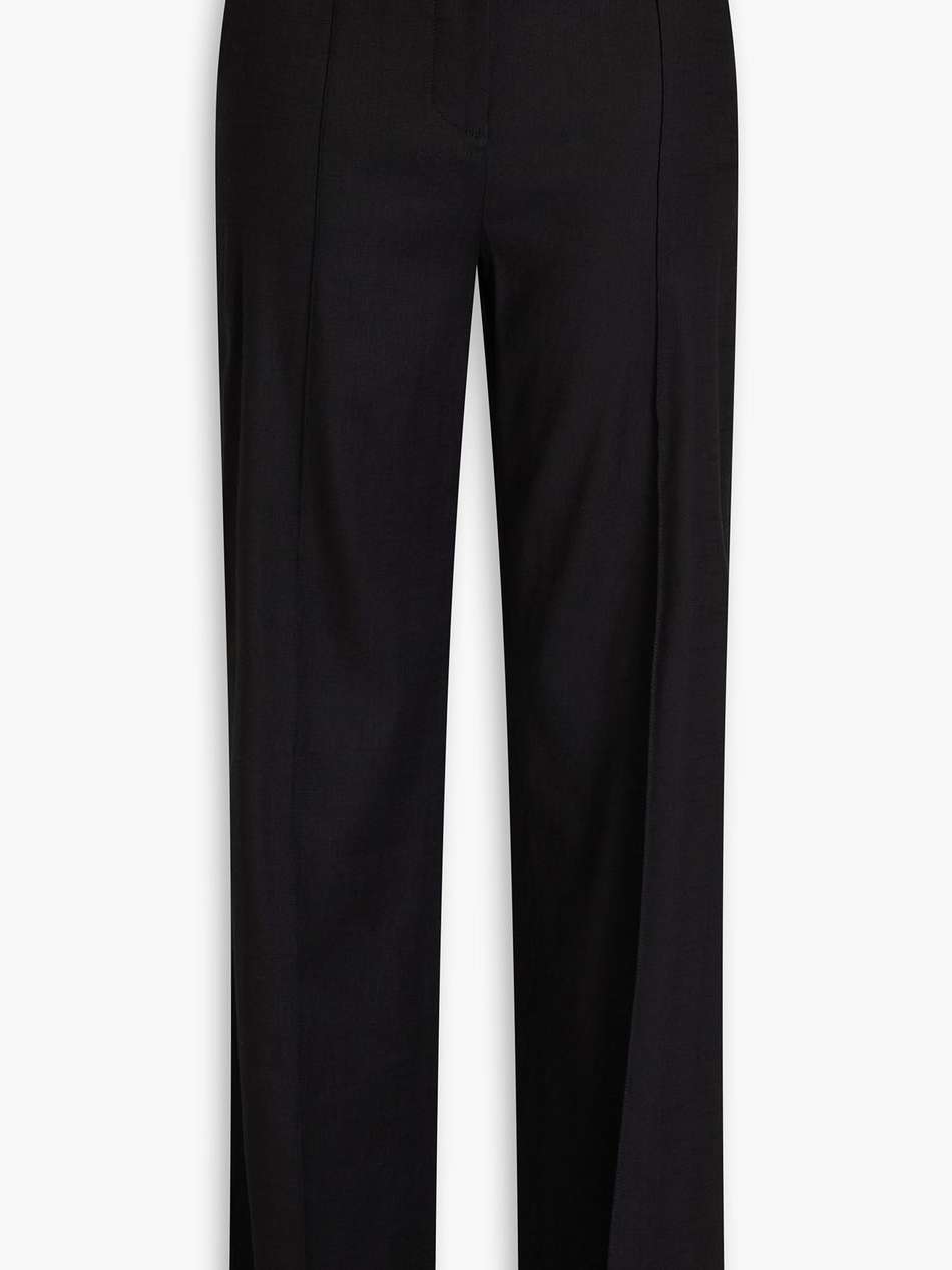 cruz linen-blend straight-leg pants