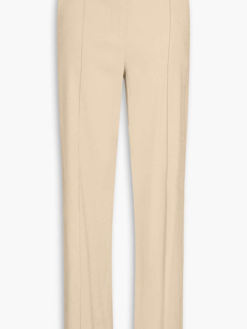 cruz linen-blend straight-leg pants