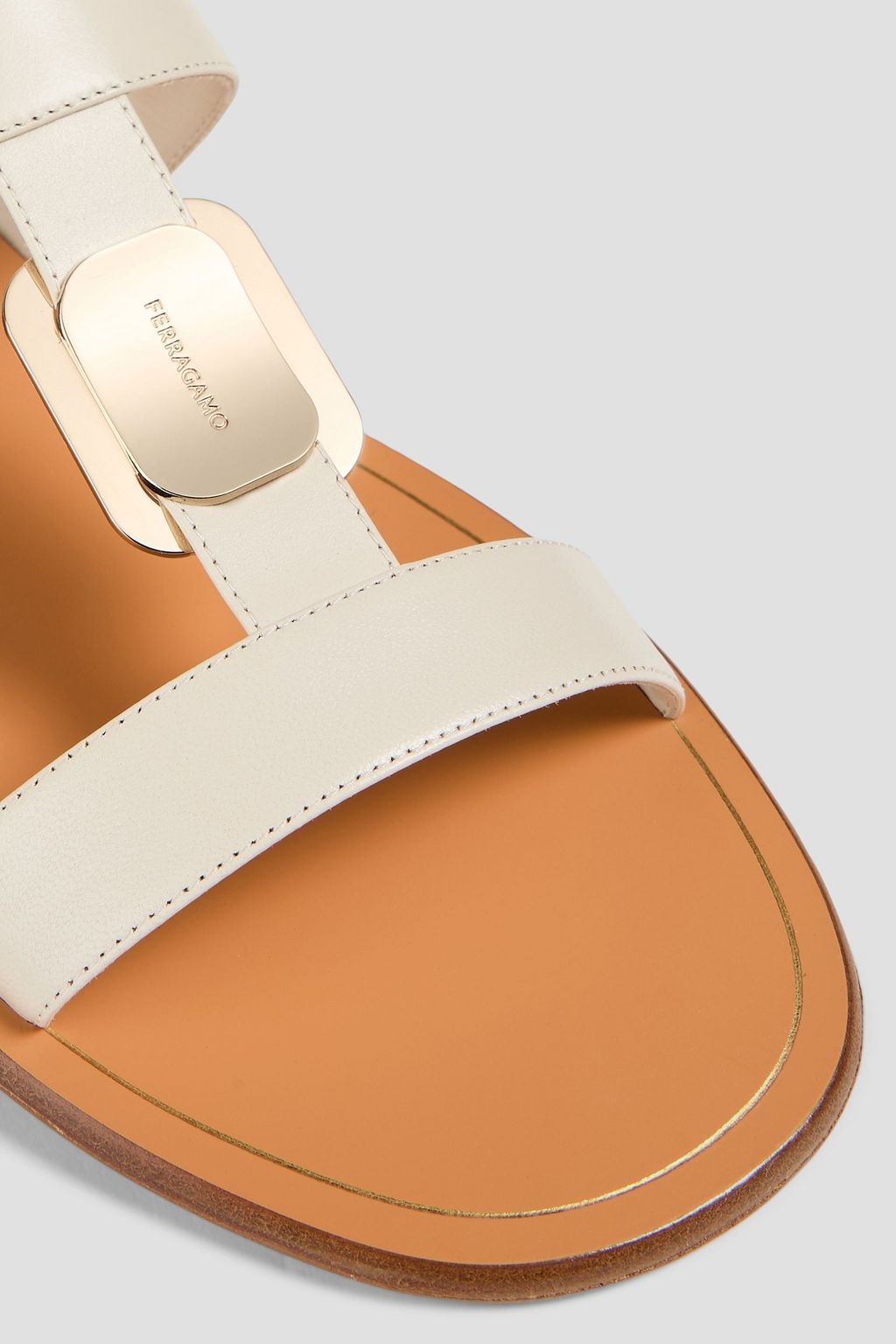 FERRAGAMO صندل "فيدا" مصنوع من الجلد بتصميم مزركش