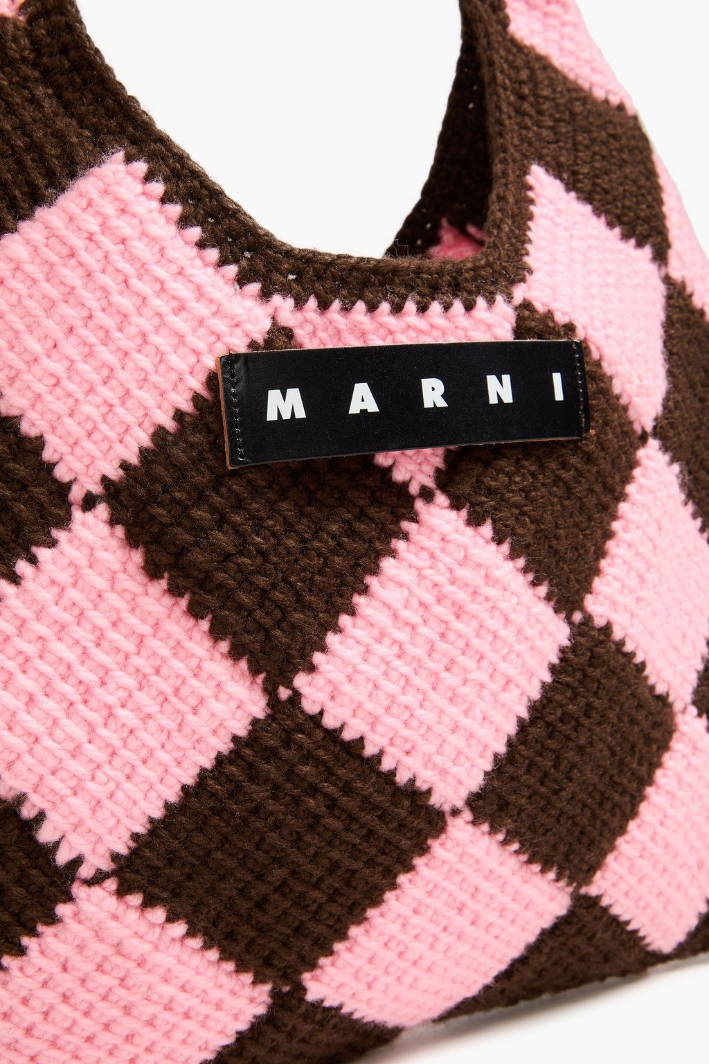 MARNI Checked crochet tote
