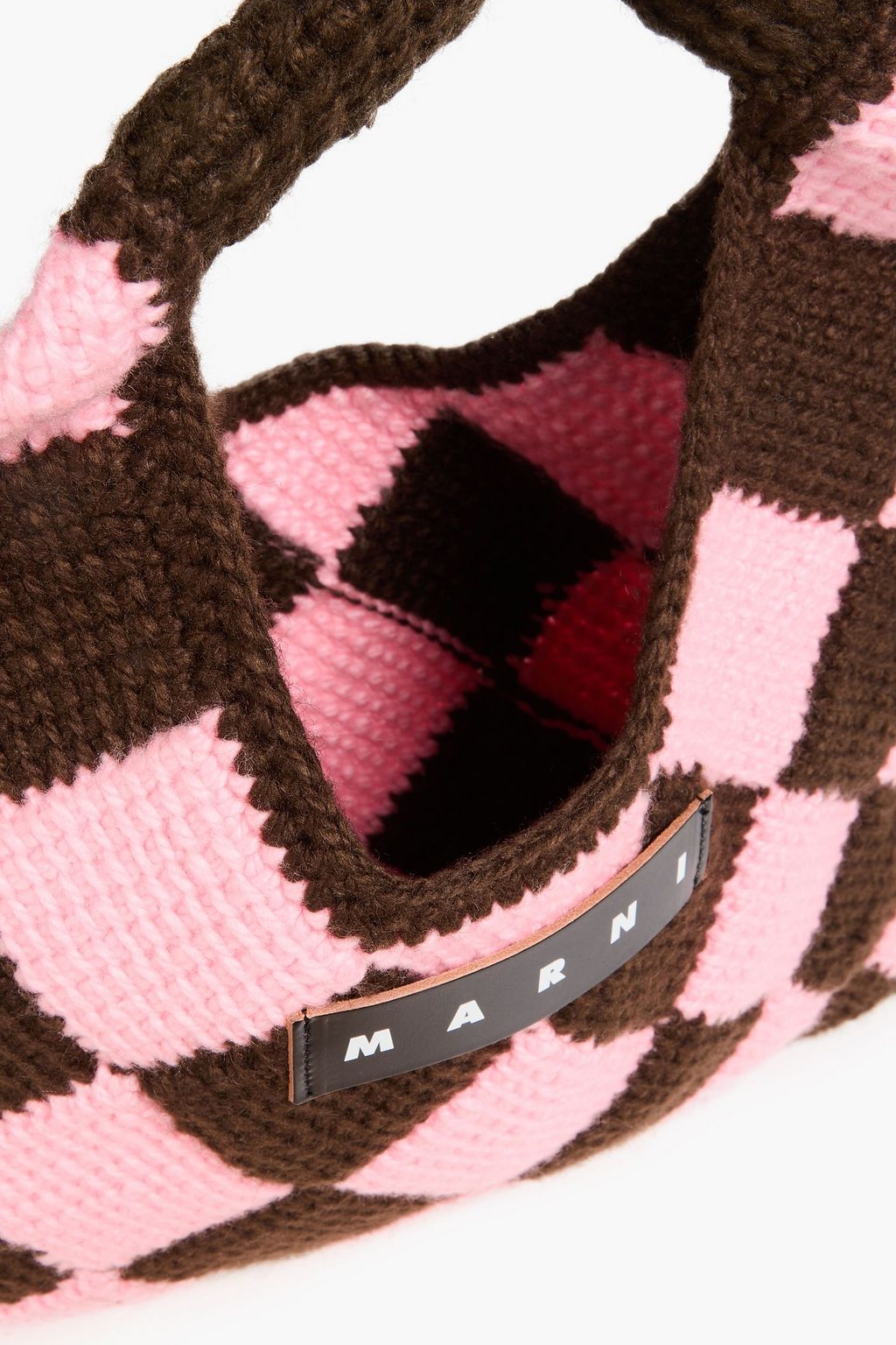 MARNI Checked crochet tote