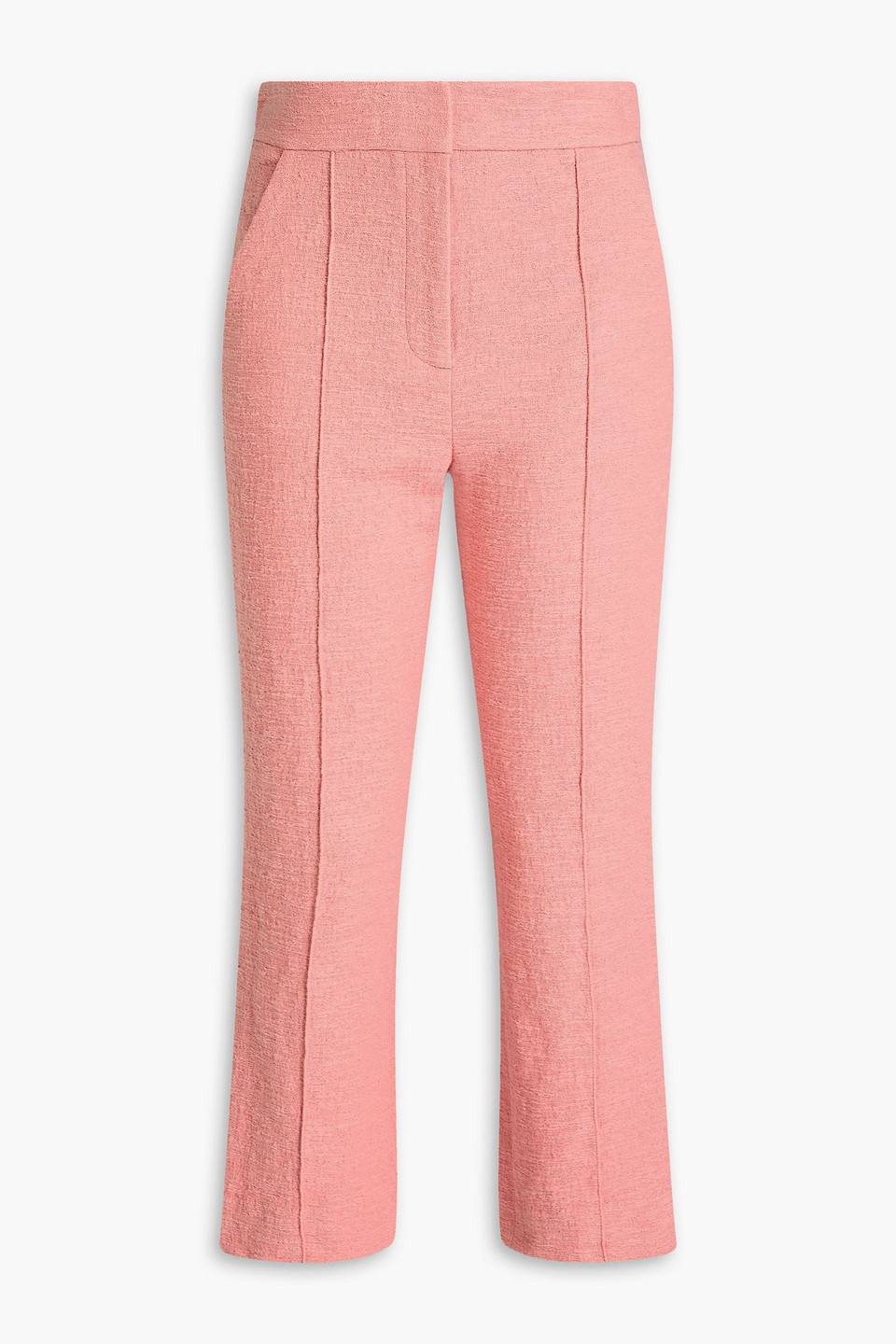 Veronica Beard Tani Cotton-blend Crepe Kick-flare Pants In Peach